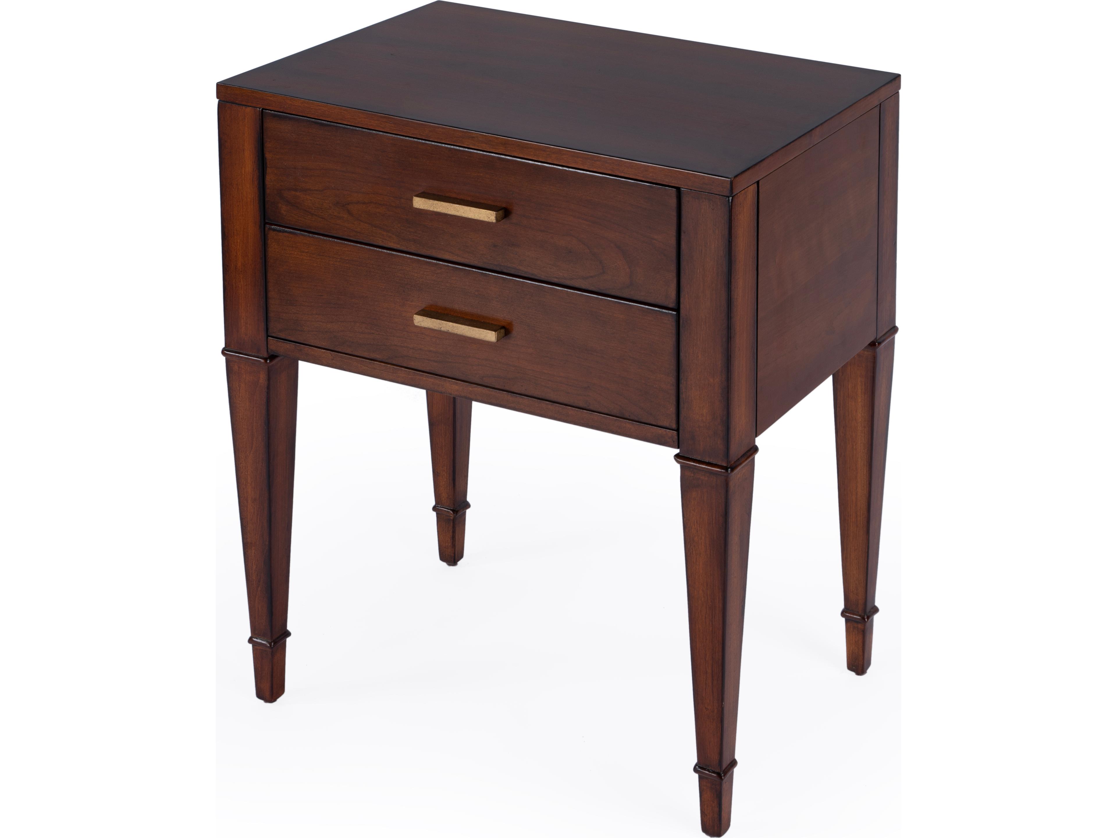 Kai Rectangular Wood Antique Cherry End Table