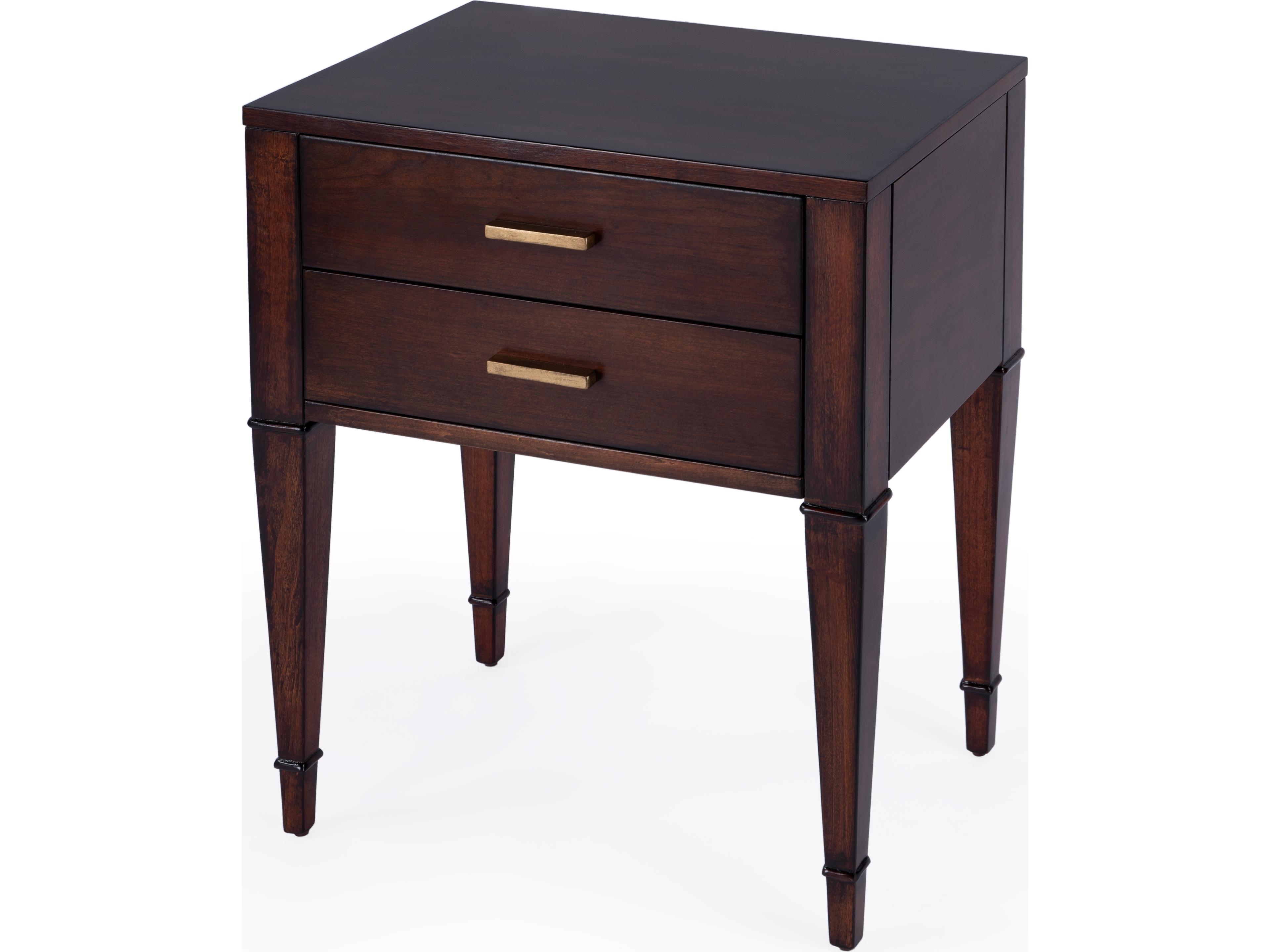 Kai Rectangular Wood Cherry End Table