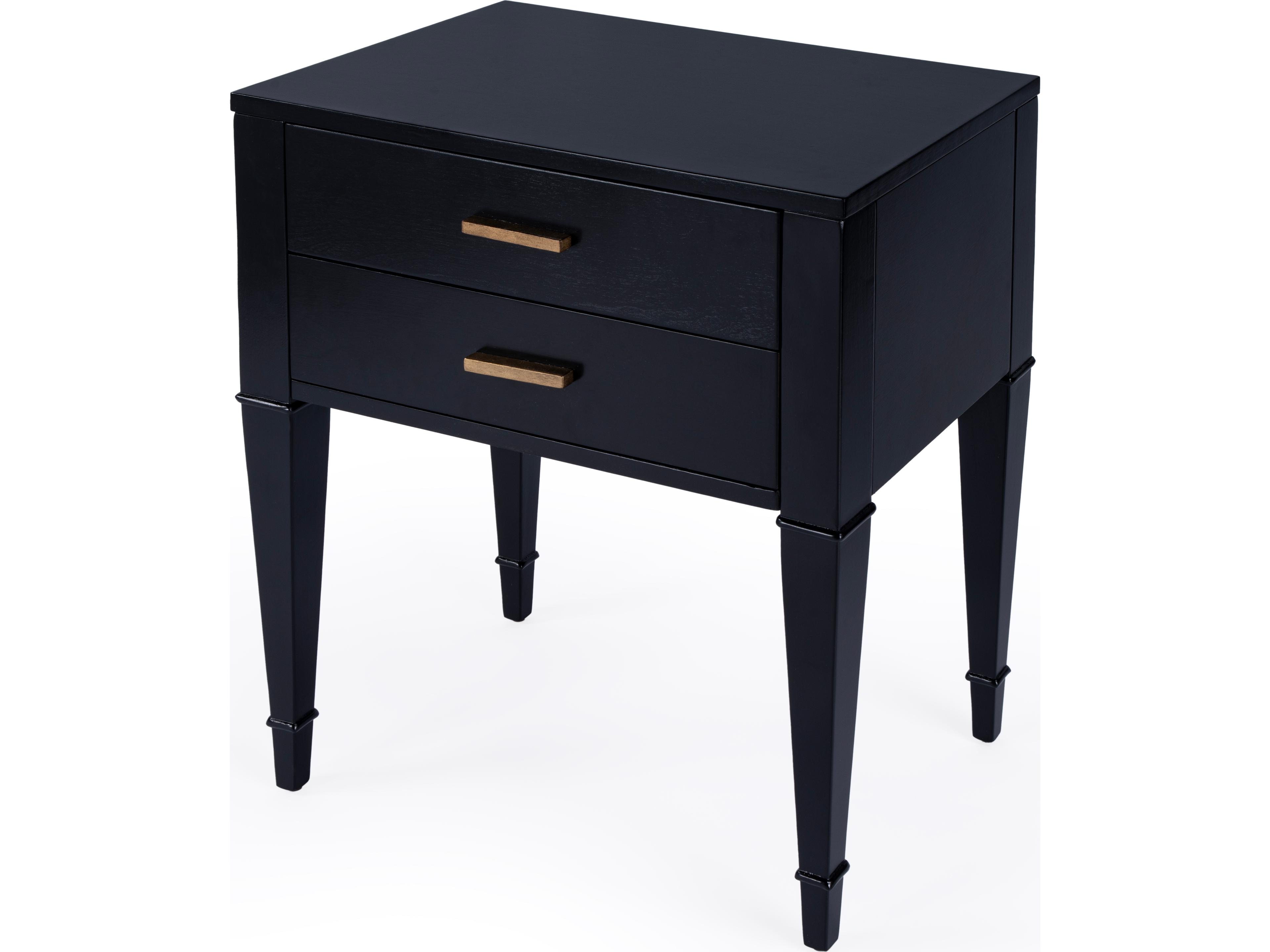 Kai Rectangular Wood Black Licorice End Table