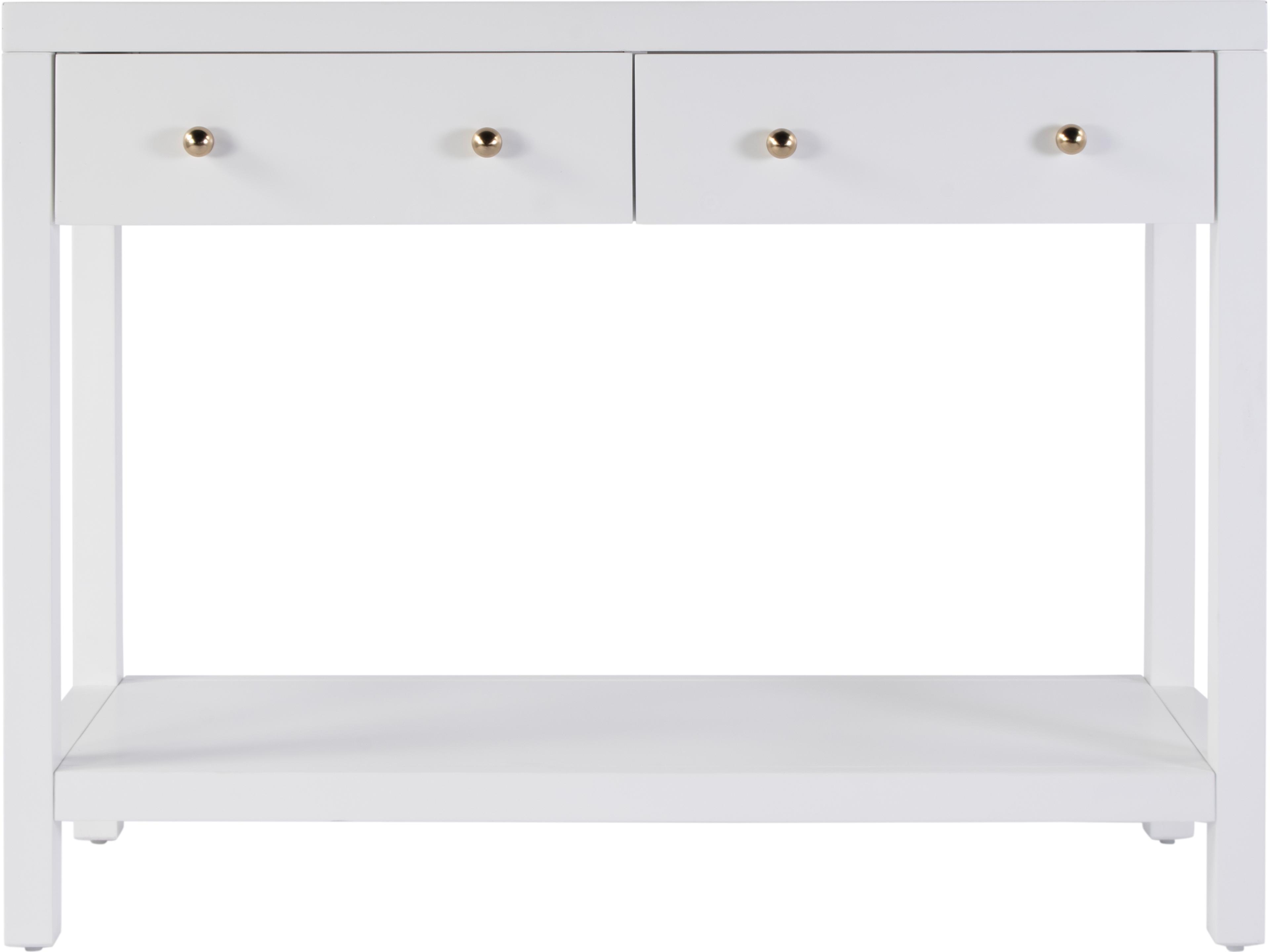 Butler Nora Rectangular Wood Smooth White Console Table