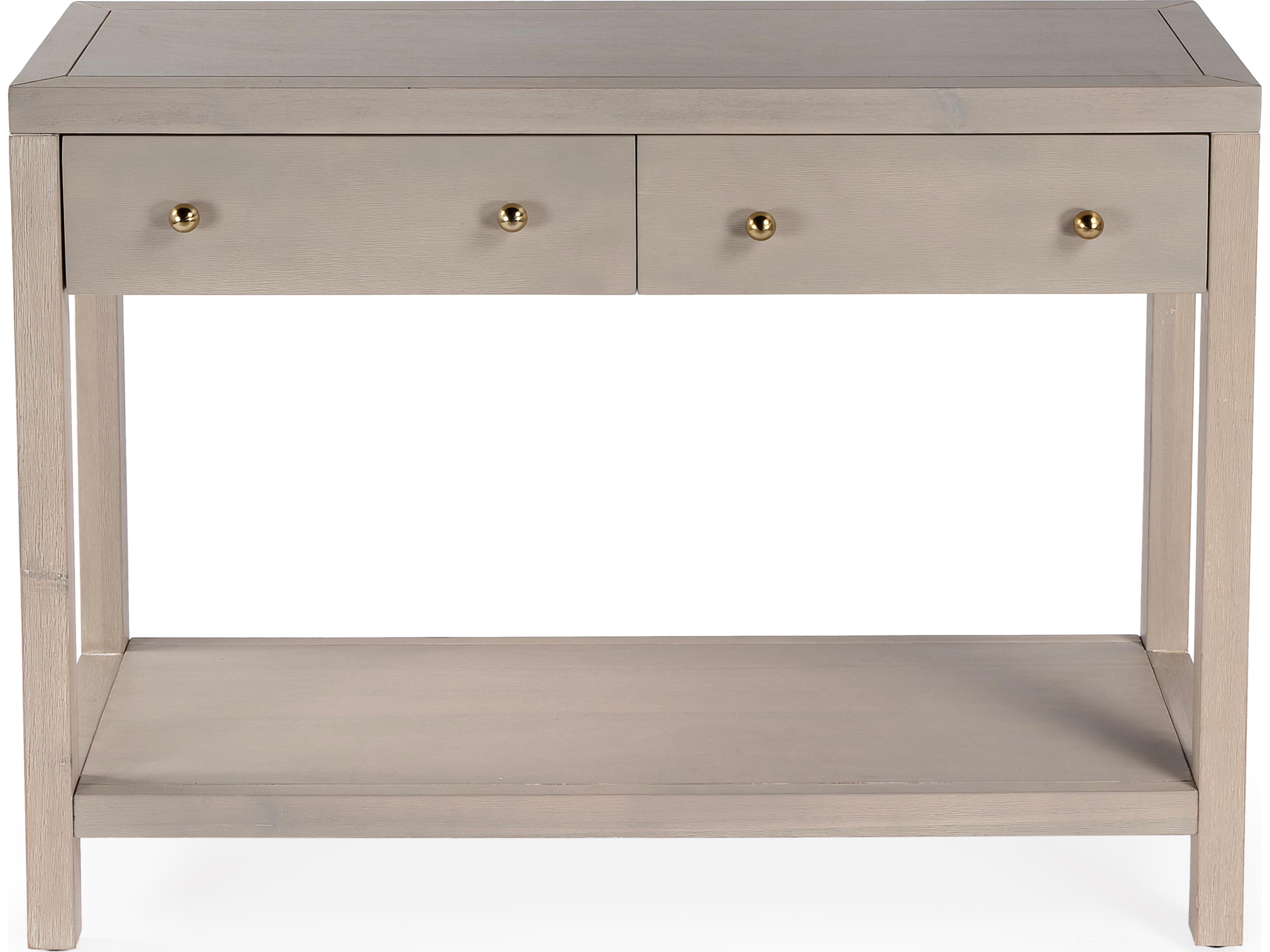 Butler Nora Rectangular Wood Antique Taupe Console Table