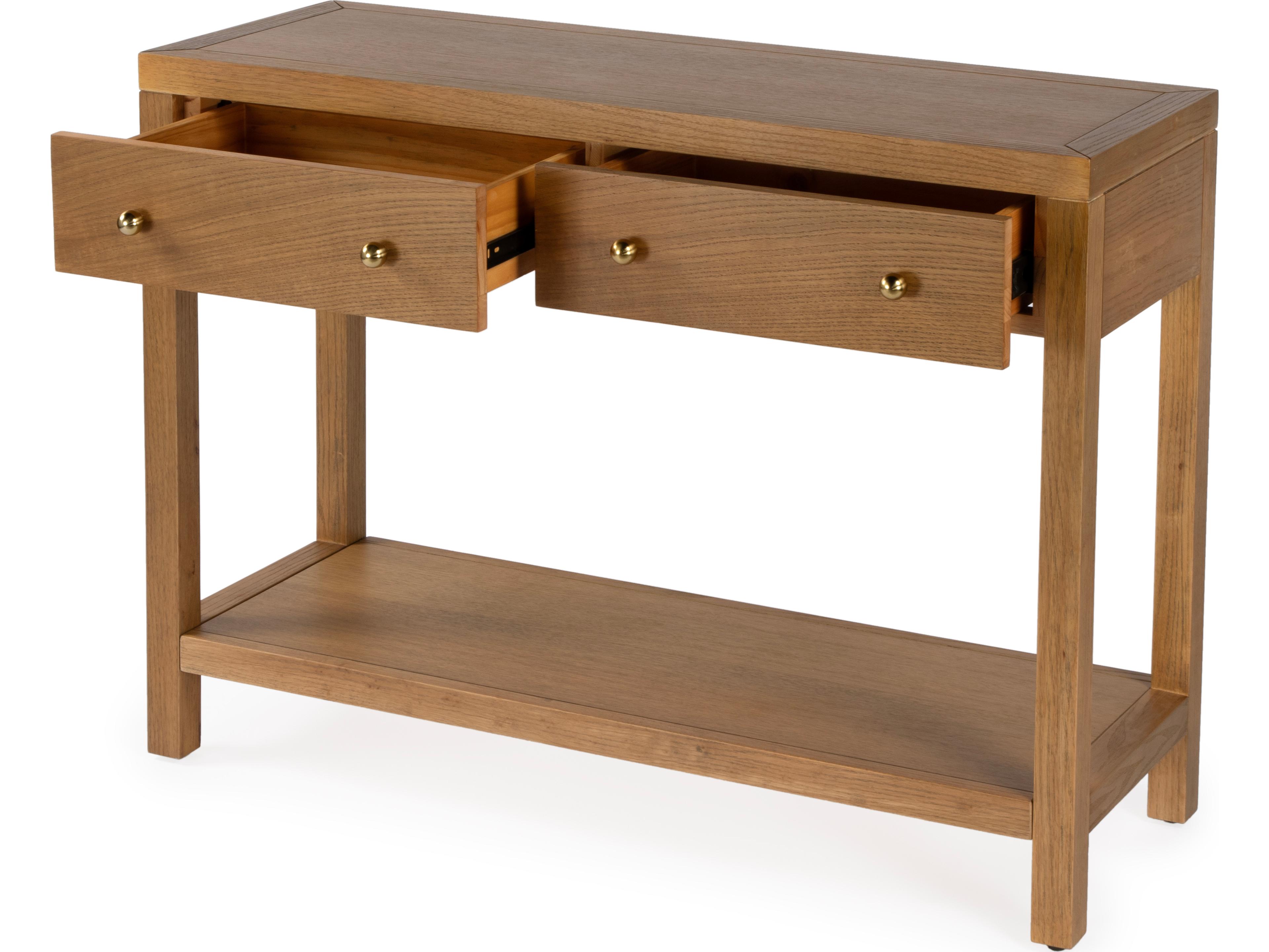 Butler Nora Rectangular Wood Light Natural Console Table