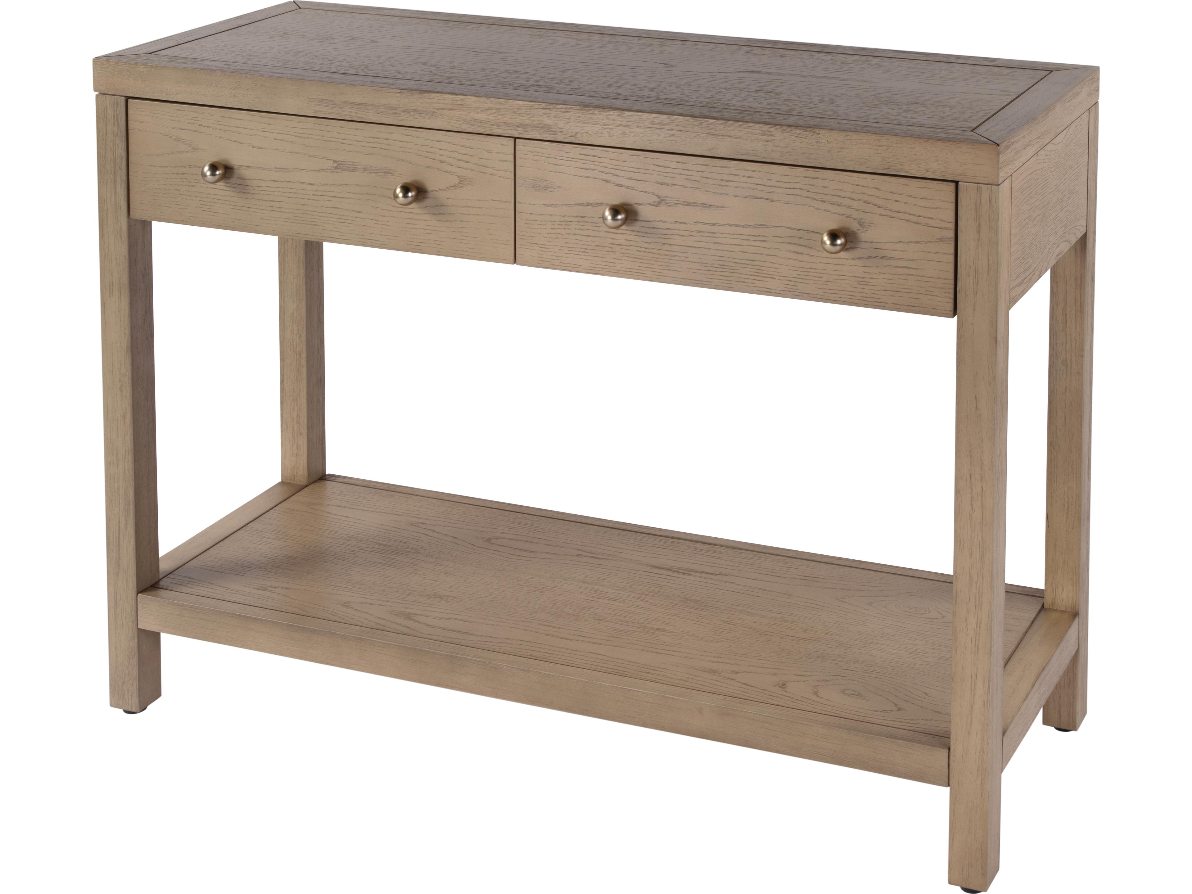 Nora Rectangular Wood Light Oak Console Table