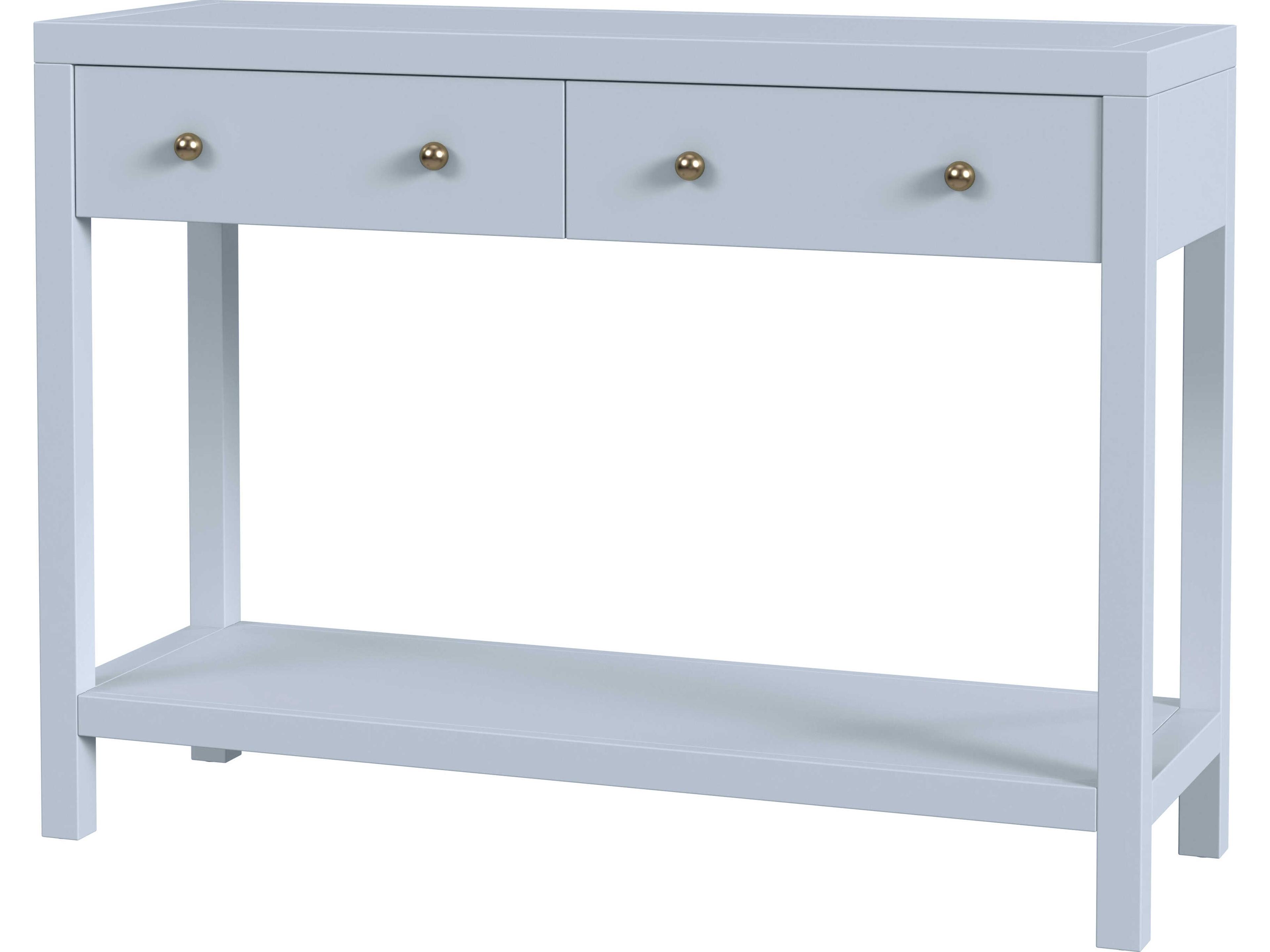 Nora Rectangular Wood Light Blue Console Table