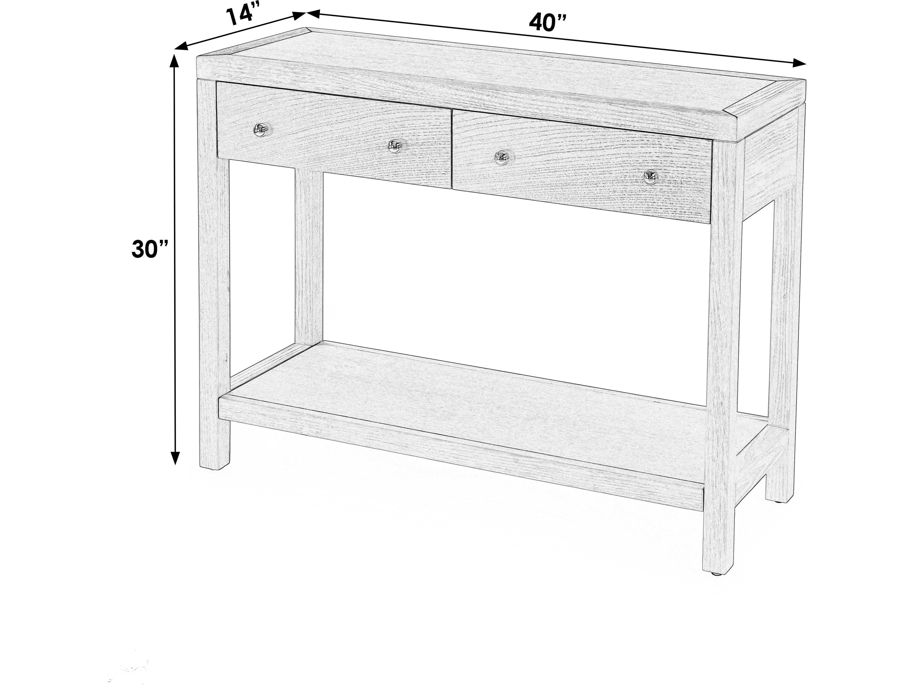 Butler Nora Rectangular Wood Light Blue Console Table