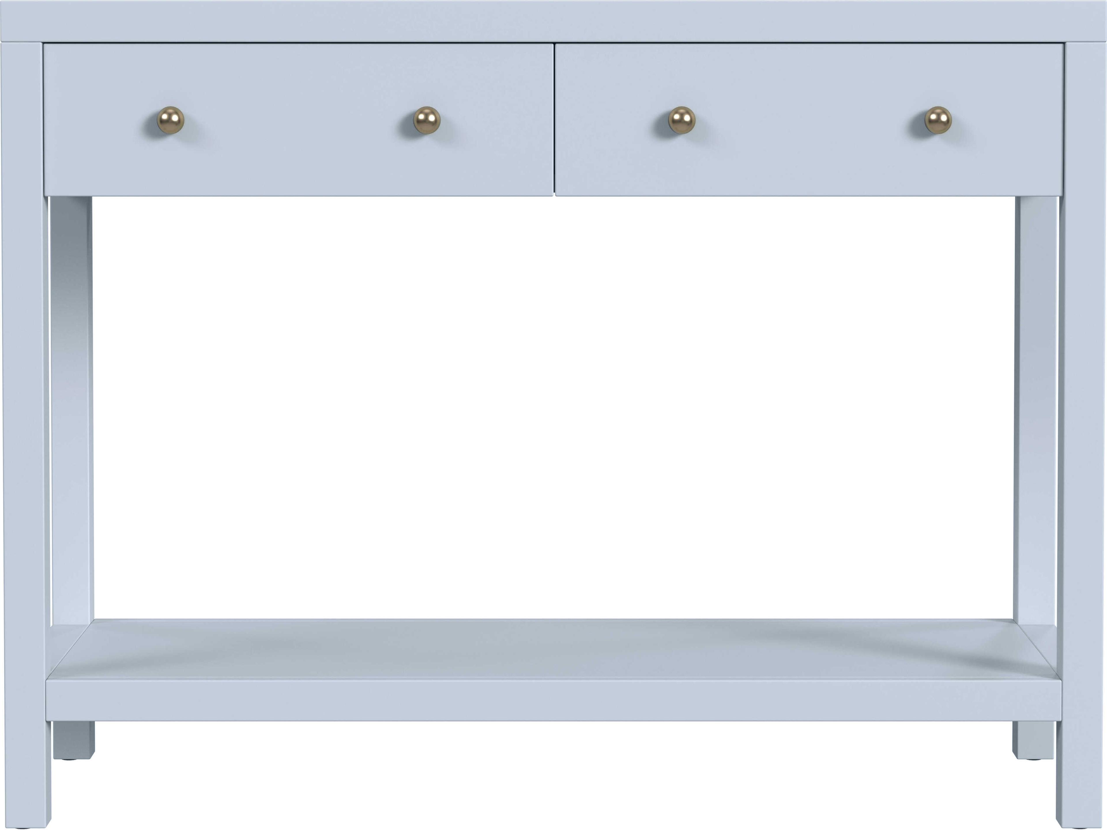 Butler Nora Rectangular Wood Light Blue Console Table