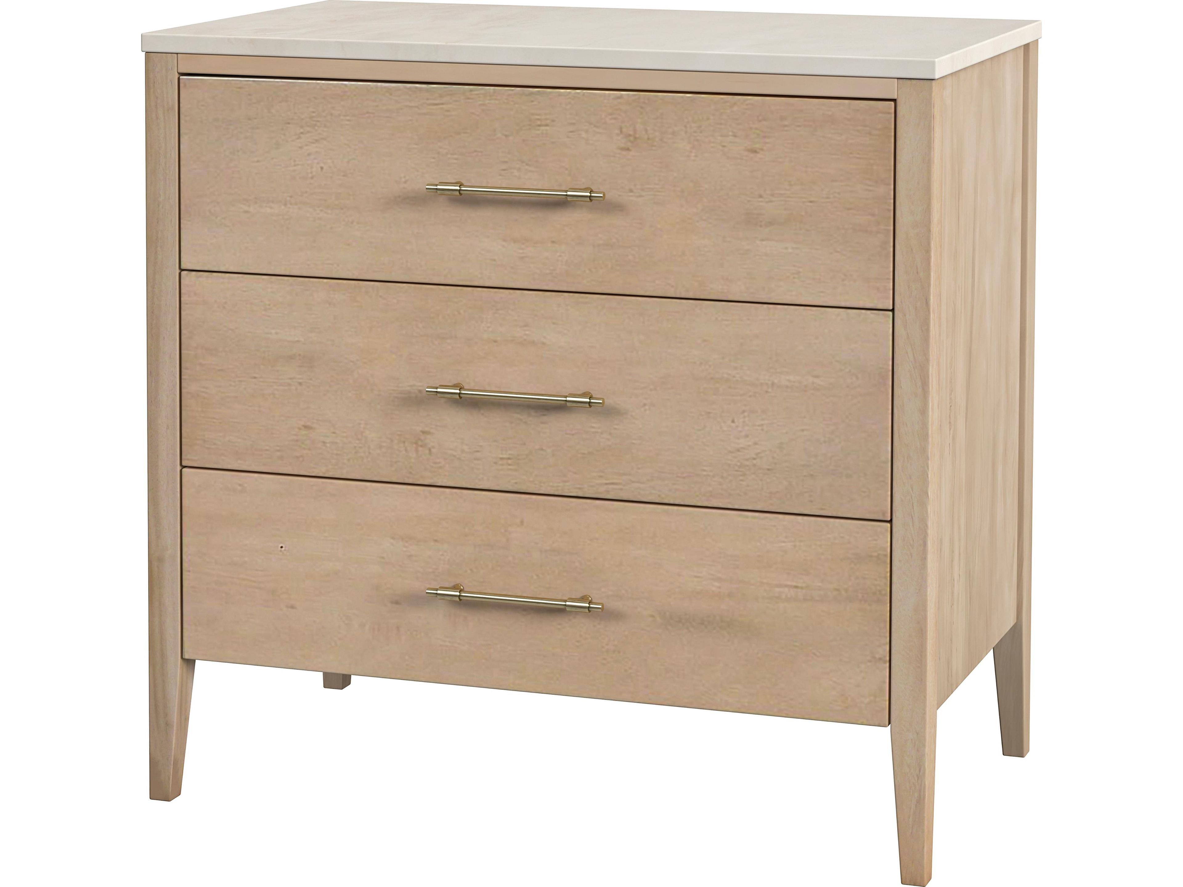 Mayfair 3-Drawers Natural Solid Wood Dresser