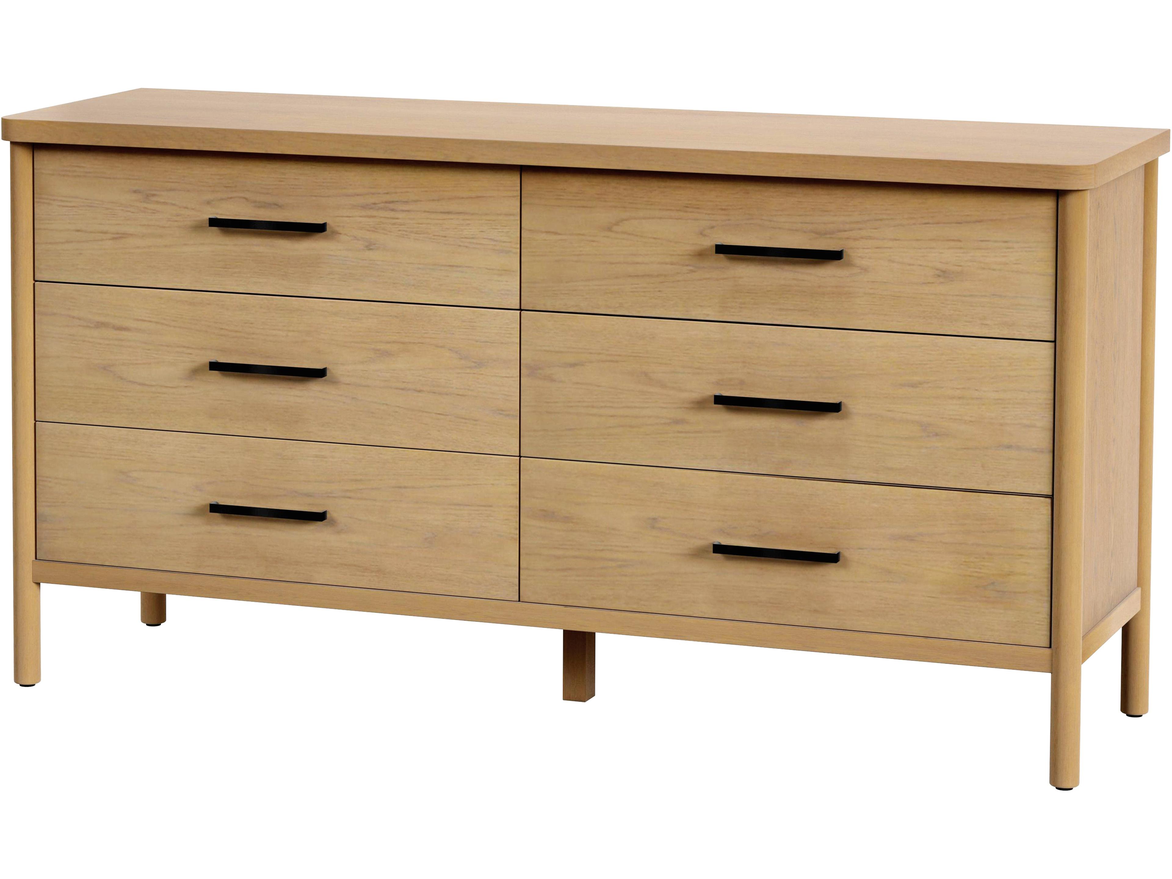 Lennon 6-Drawers Mindi Wood Double Dresser