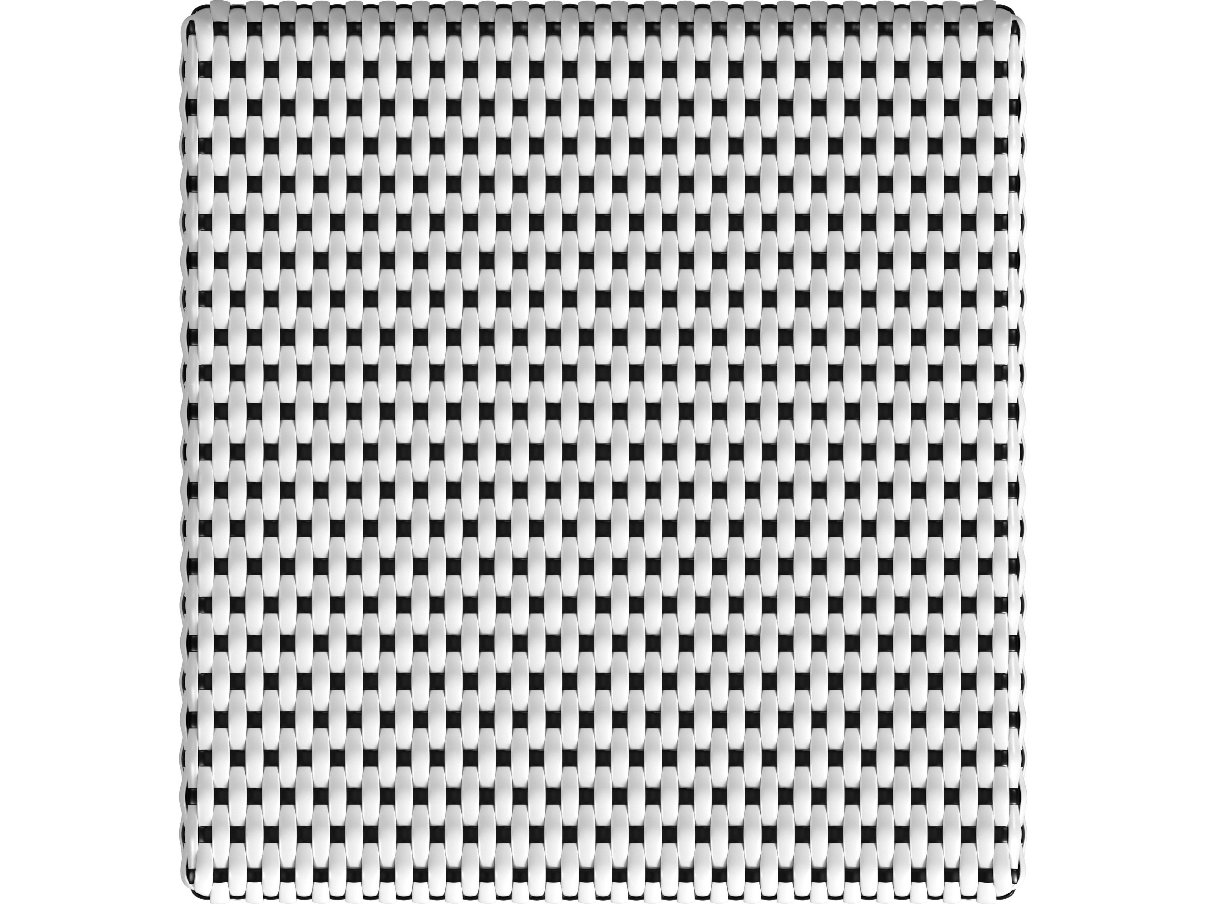 Butler Riviera White black Dot Natural Rattan Frame Black And Counter Stool