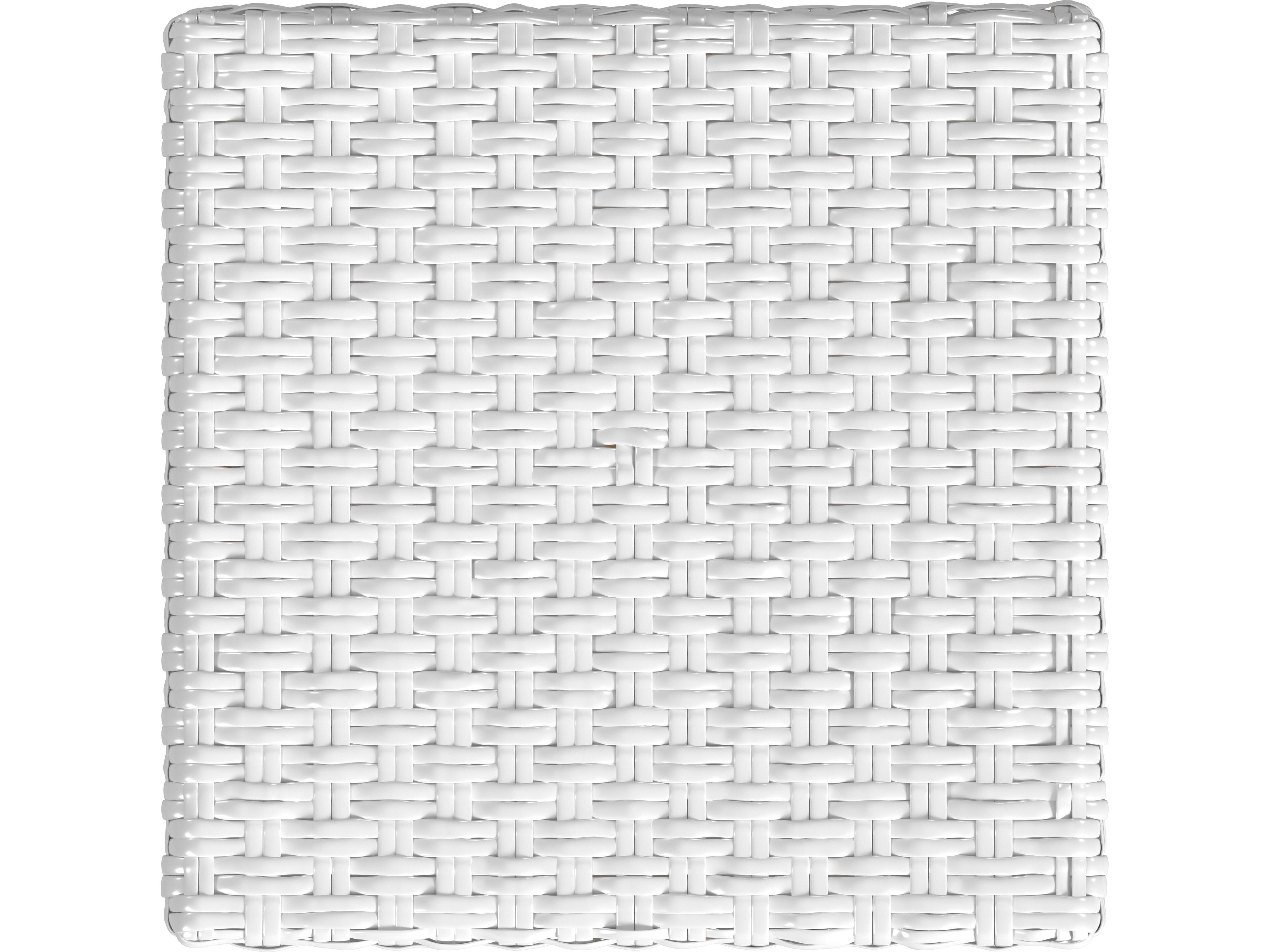 Butler Riviera Glossy White Natural Rattan Frame Counter Stool