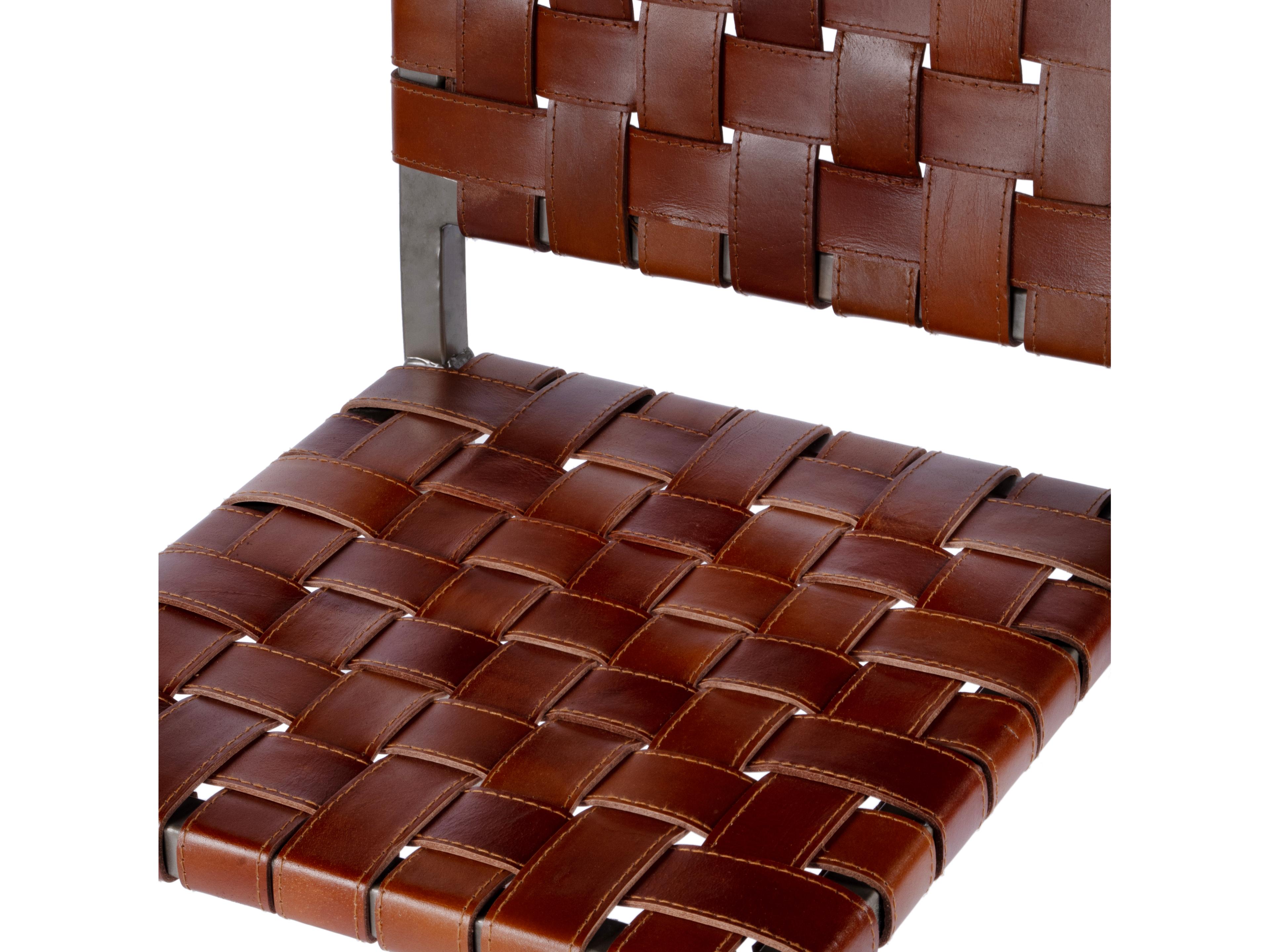 Butler Bromley Brown Leather Counter Stool