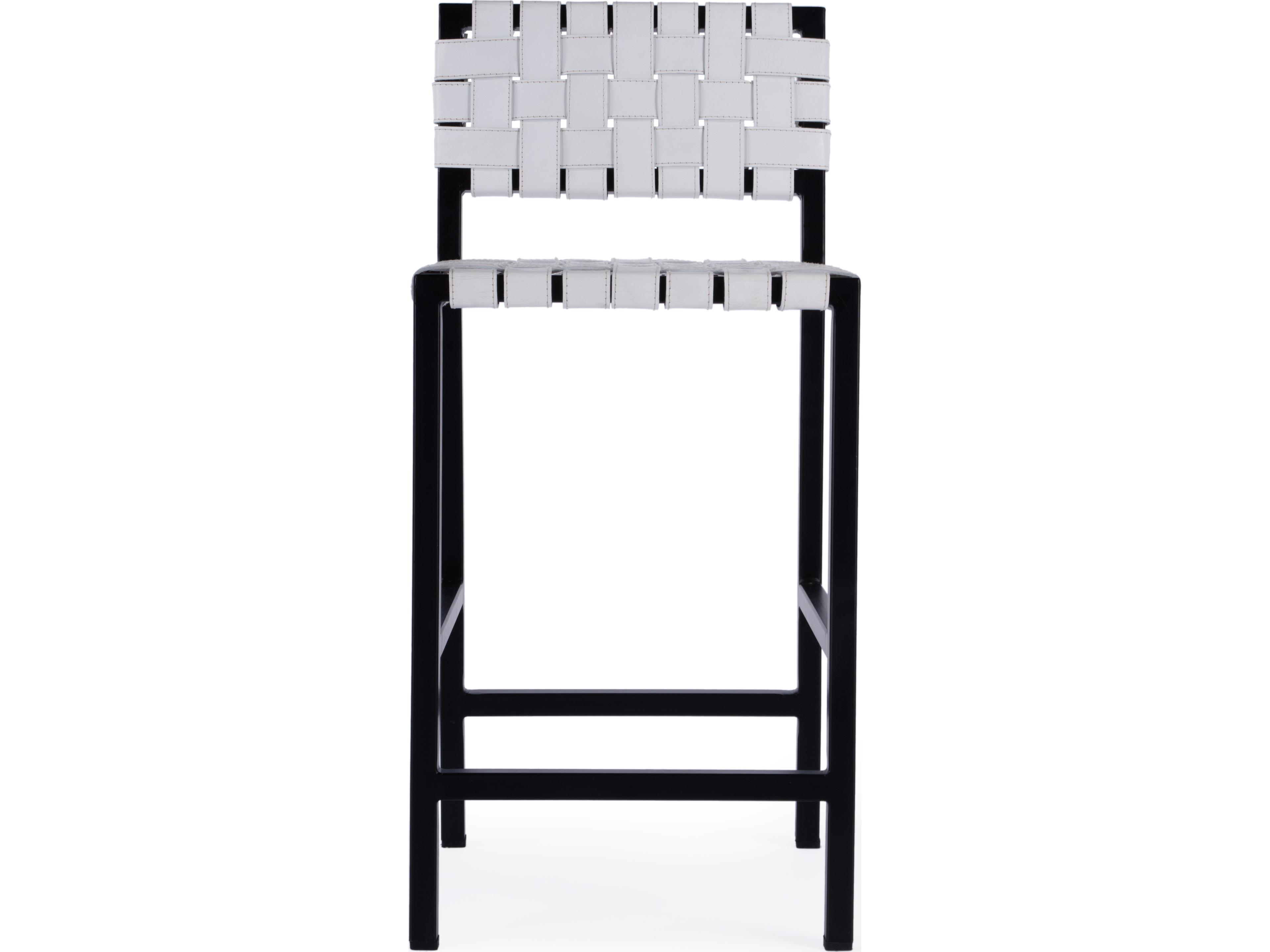 Butler Bromley White Leather Counter Stool