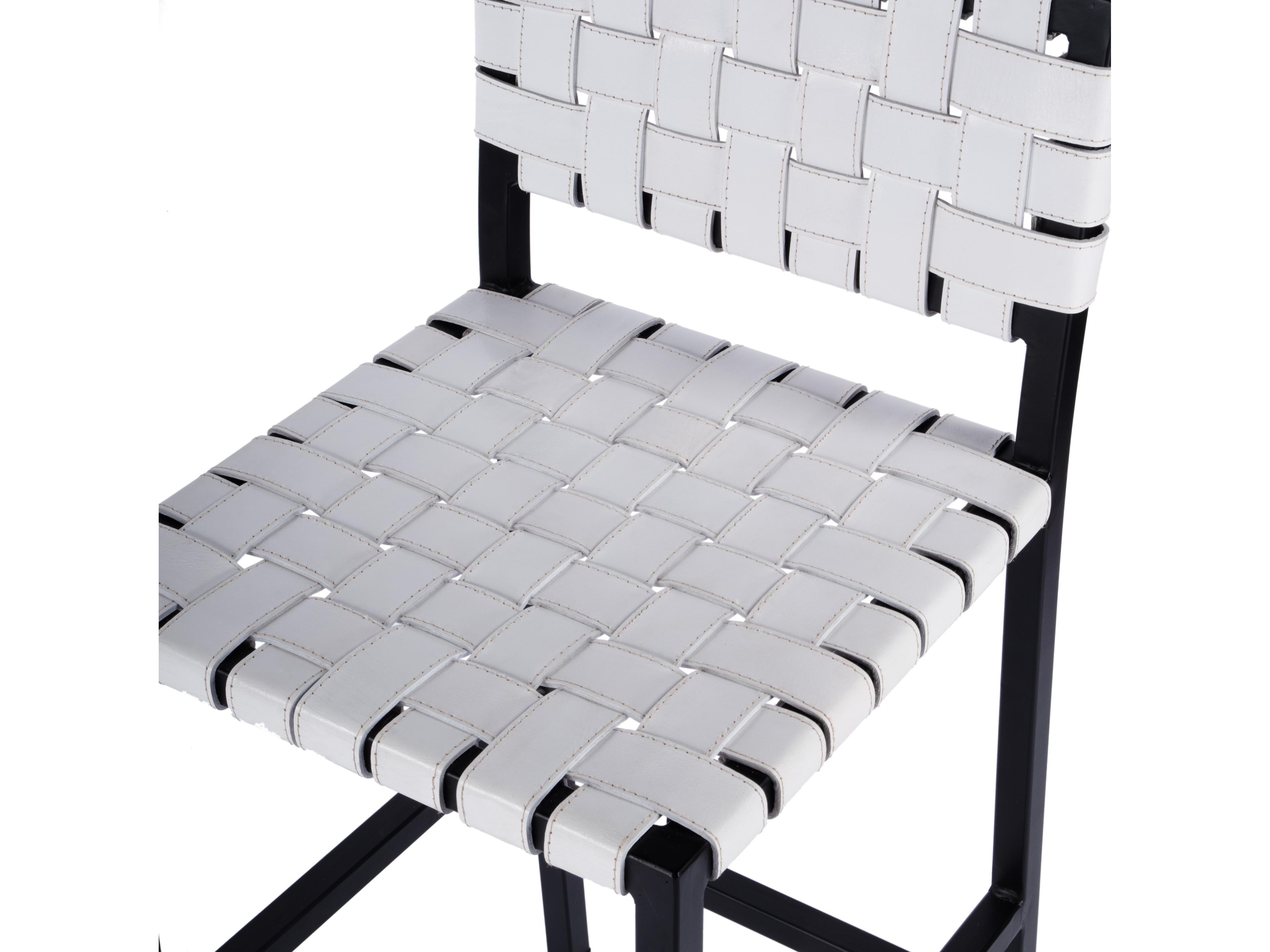 Butler Bromley White Leather Counter Stool