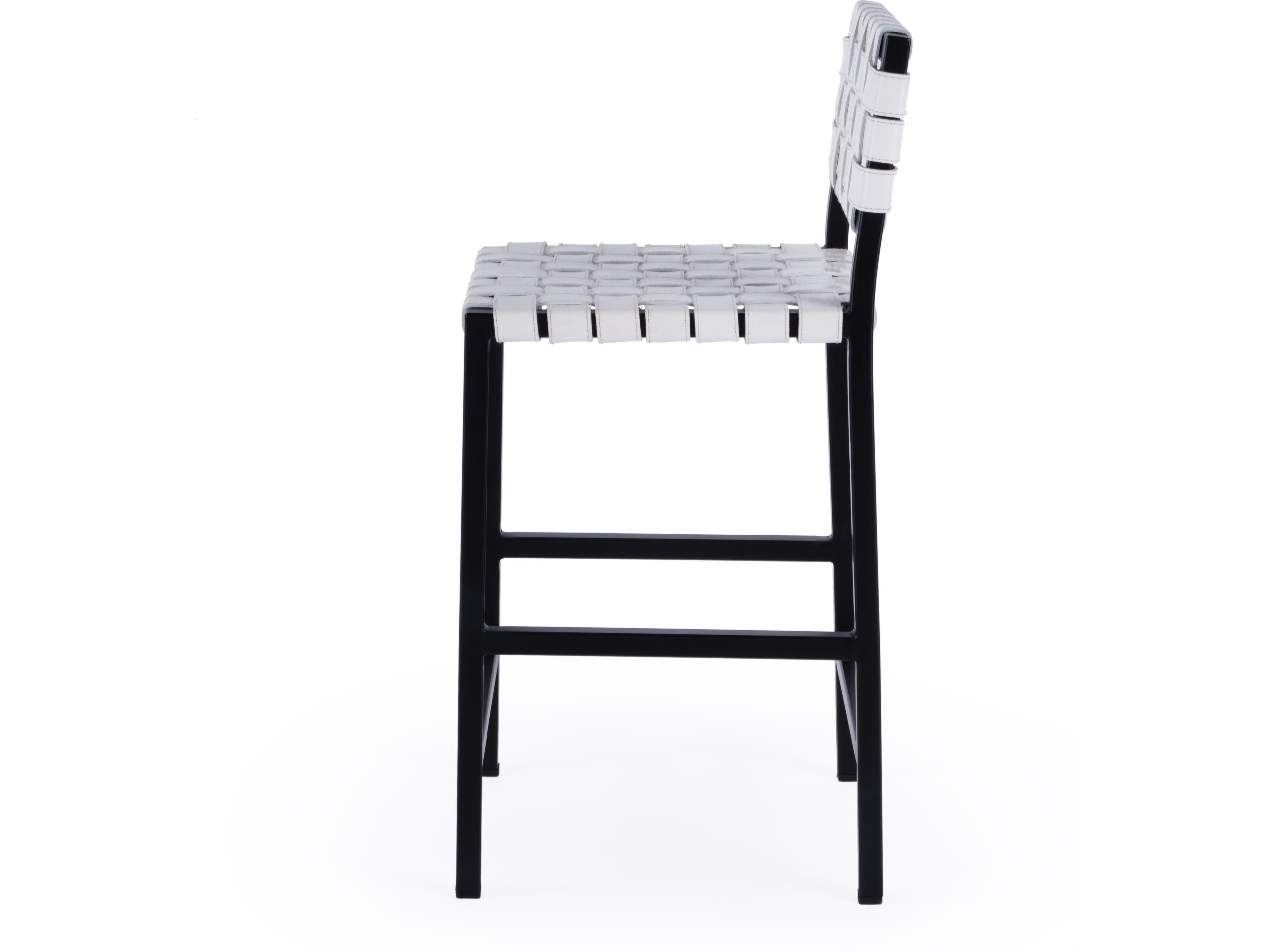 Butler Bromley White Leather Counter Stool