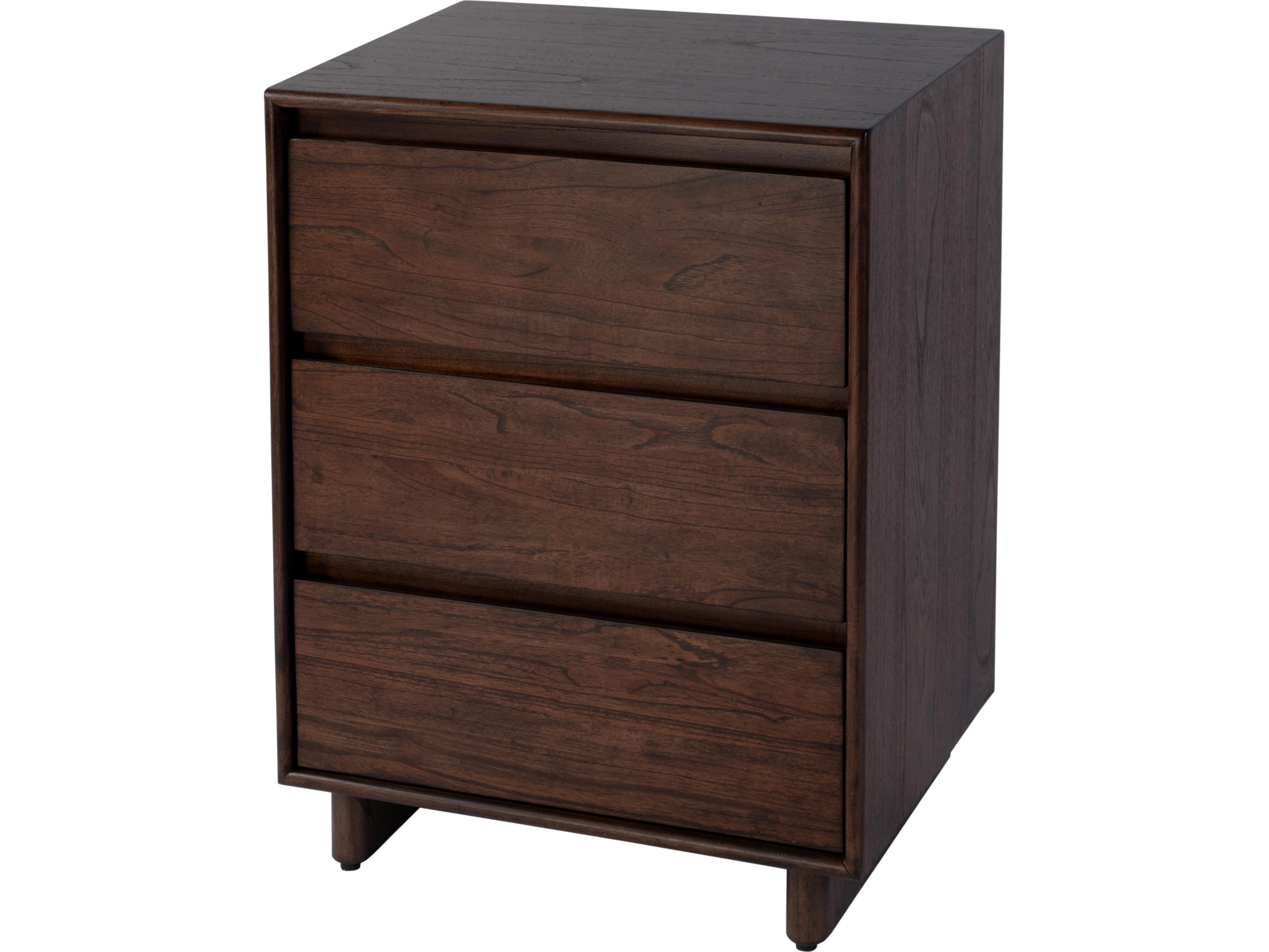 Halmstad 3-Drawers Mindi Wood Nightstand