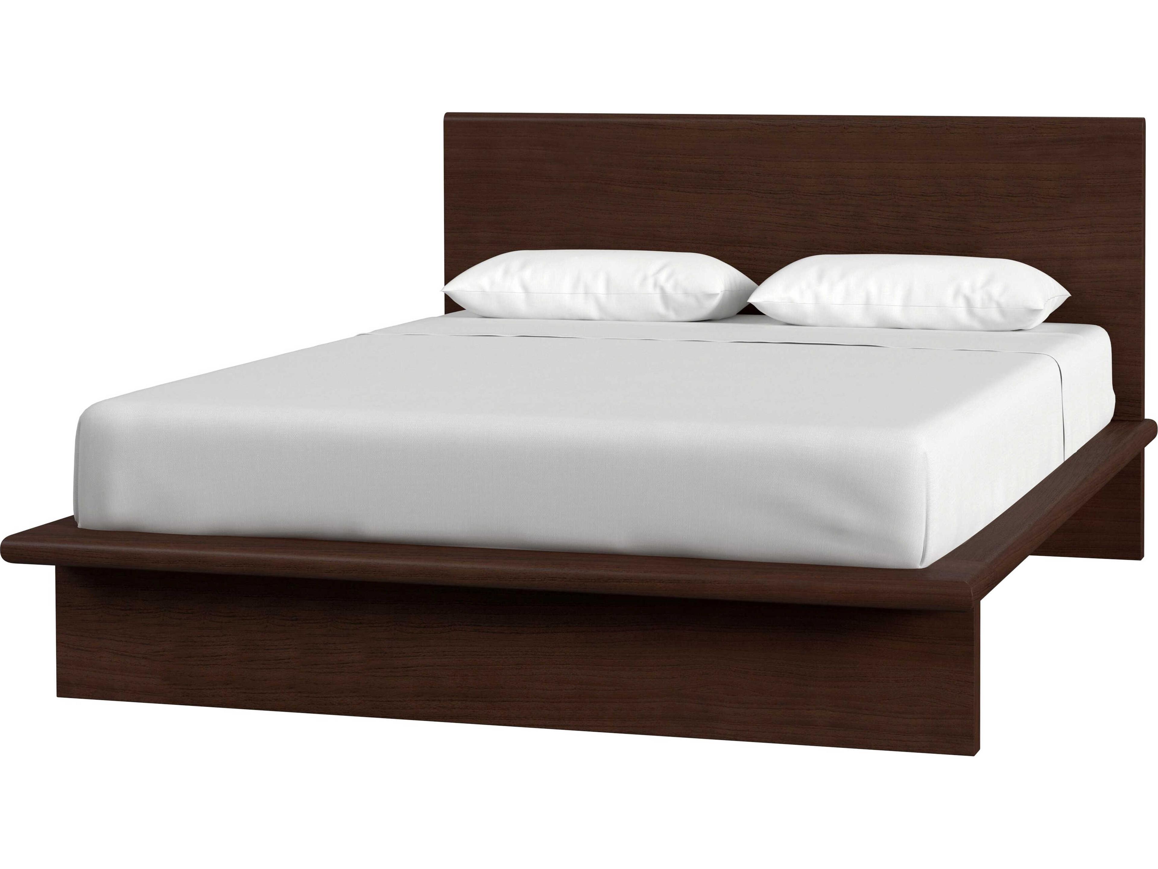 Halmstad Brown Solid Wood Queen Platform Bed