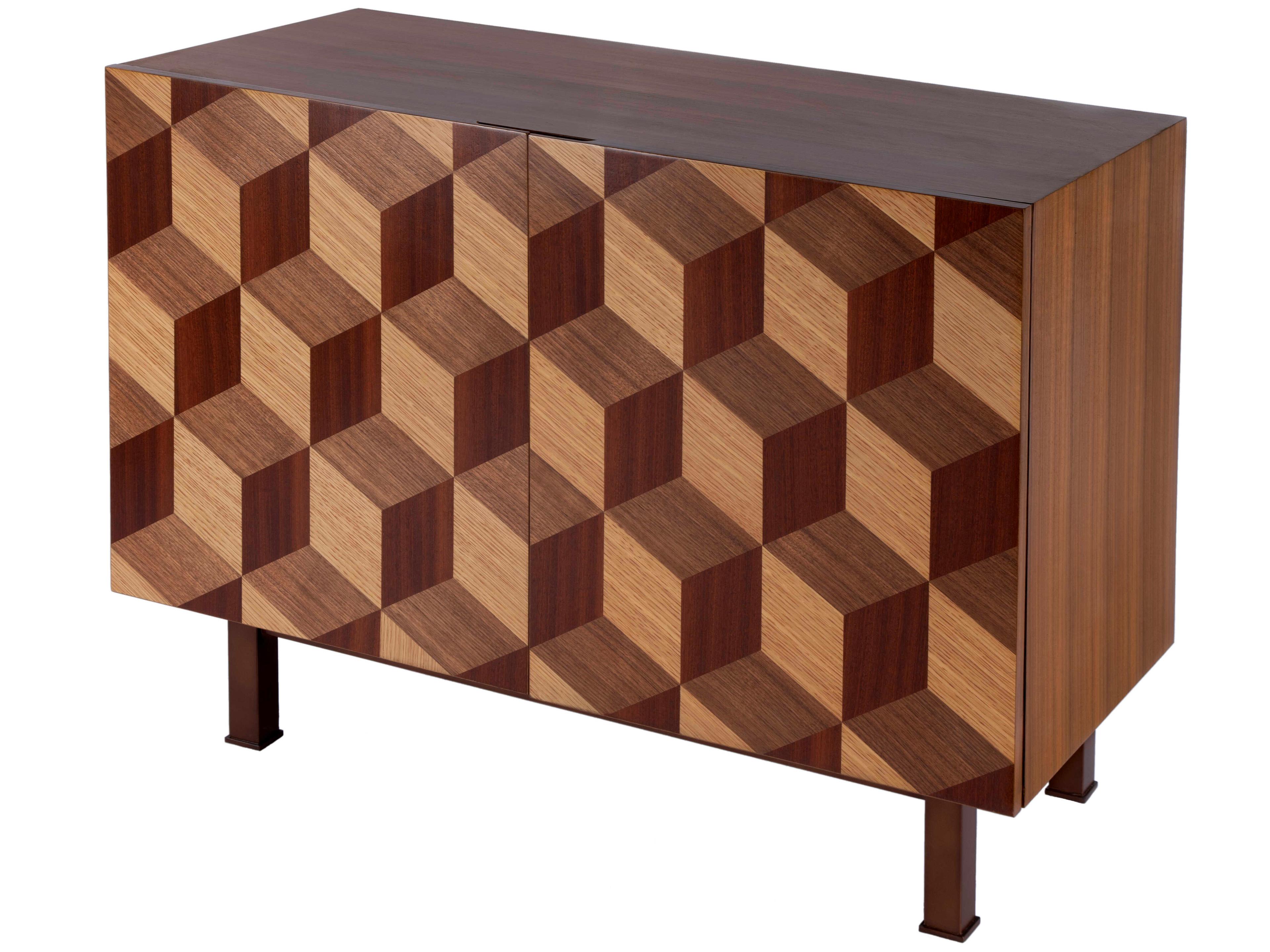 Stefan Heritage Brown Solid Wood Accent Cabinet