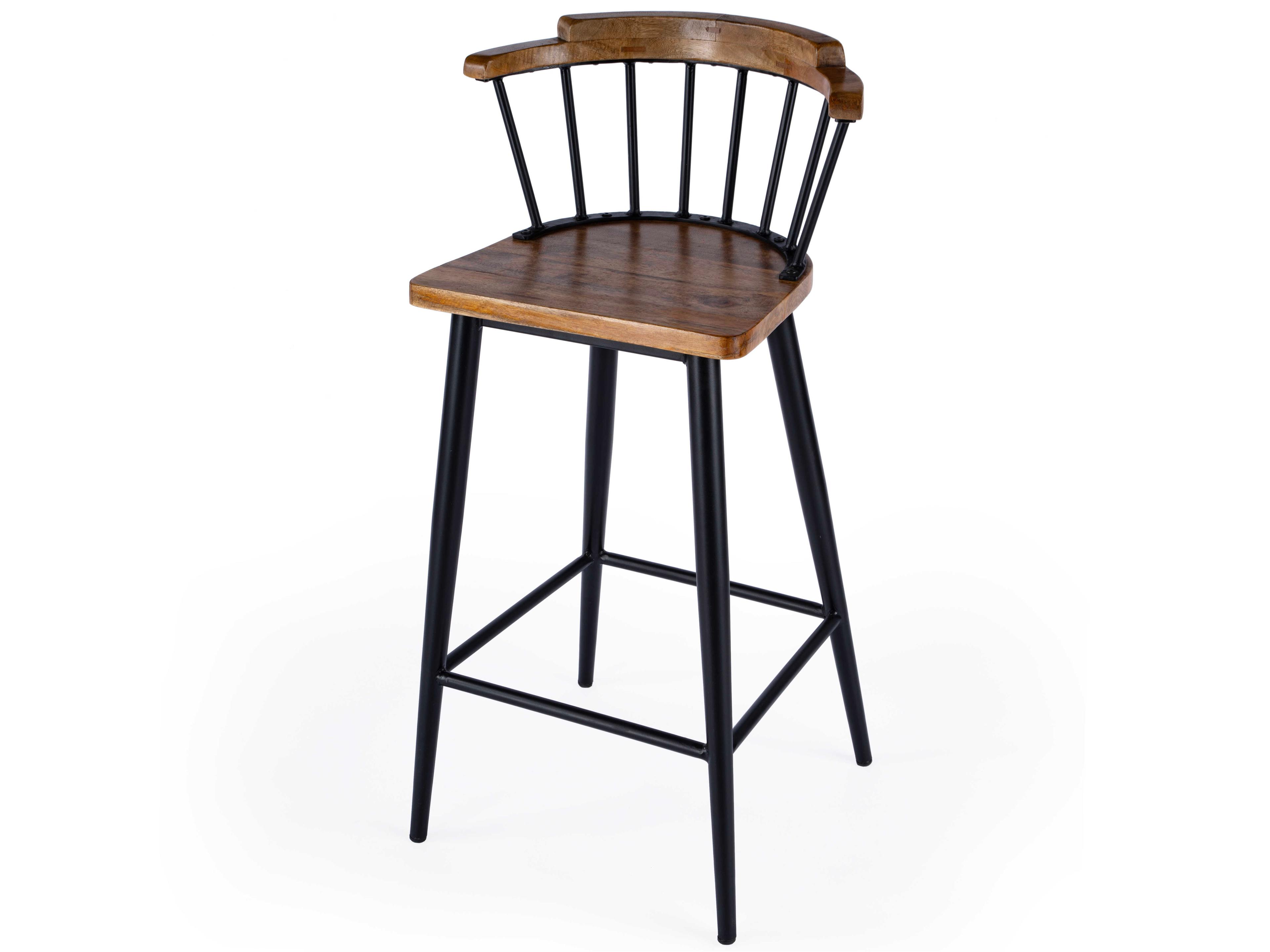Butler Merrick Natural Brown Mango Wood Bar Stool