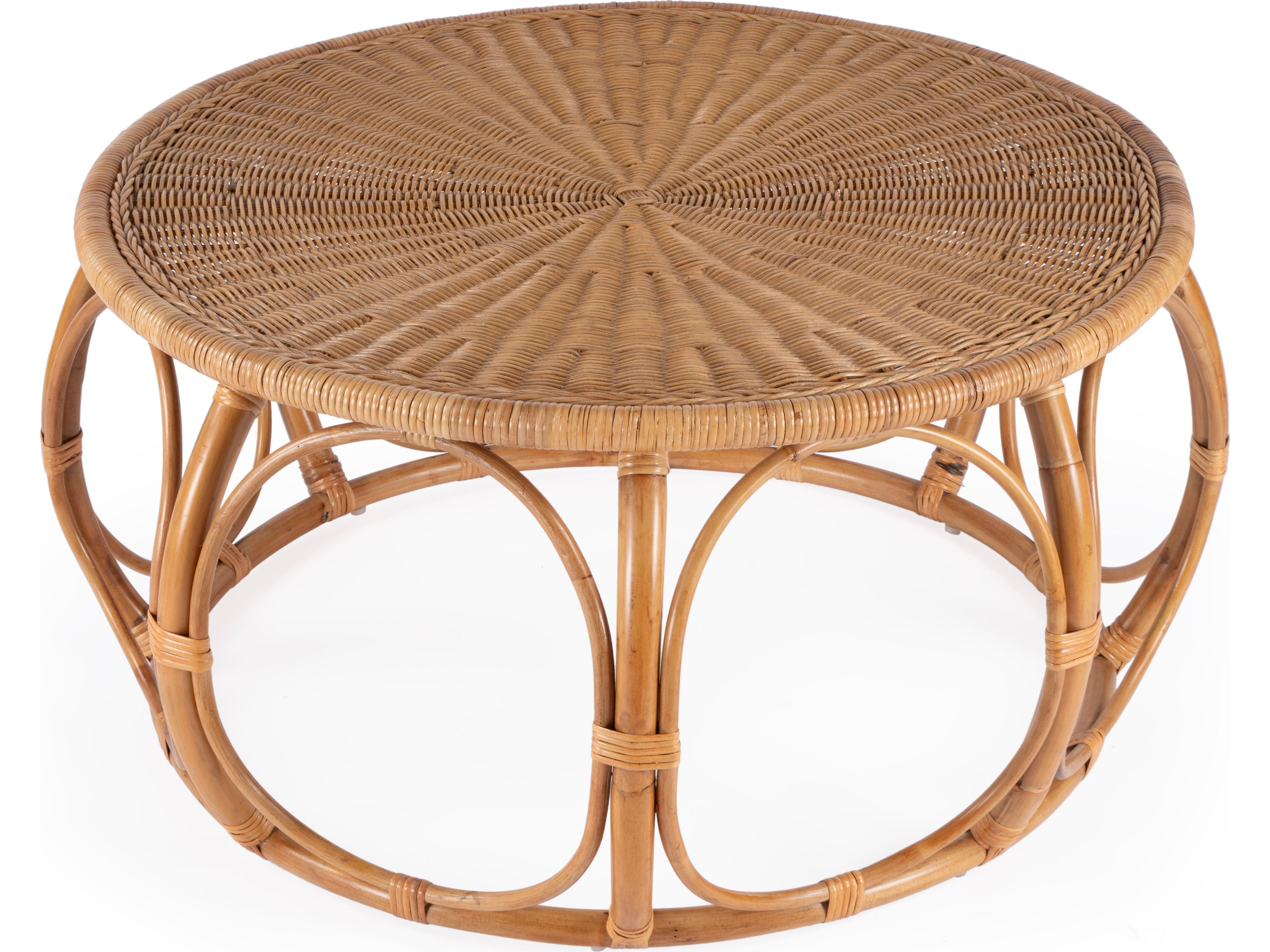 Savannah Round Natural Rattan Coffee Table