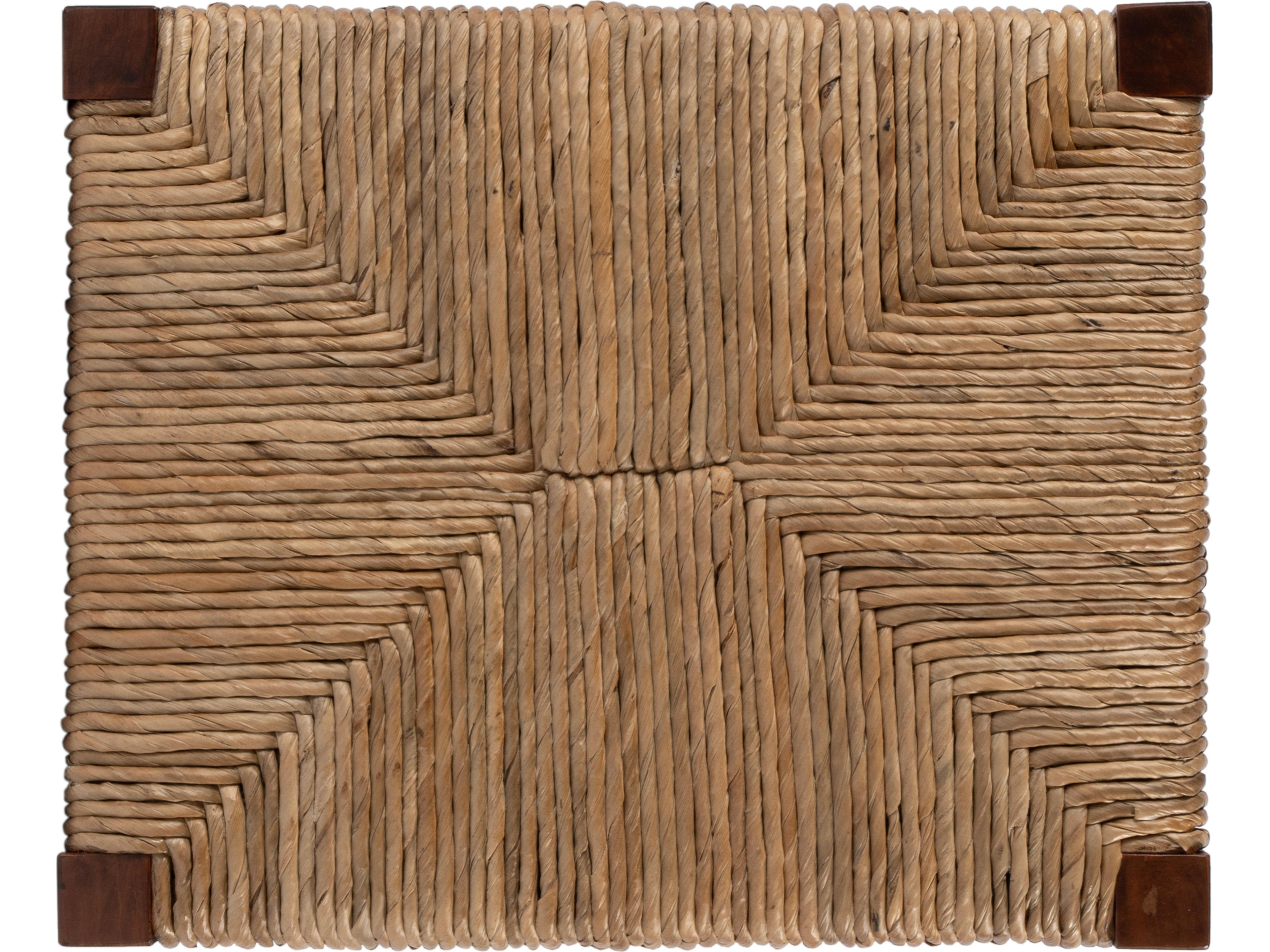 Butler Valencia Banana Leaf Dark Brown Mahogany Wood Counter Stool