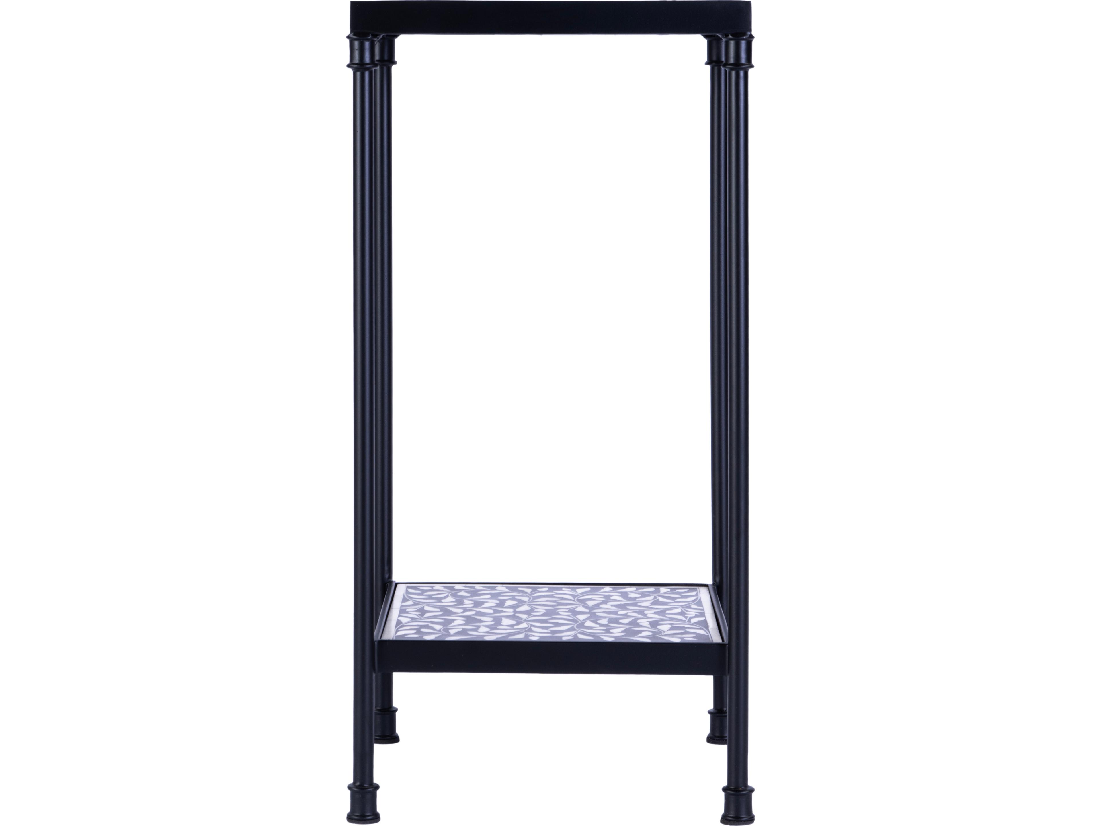 Butler Lana Square Resin Black Bone End Table