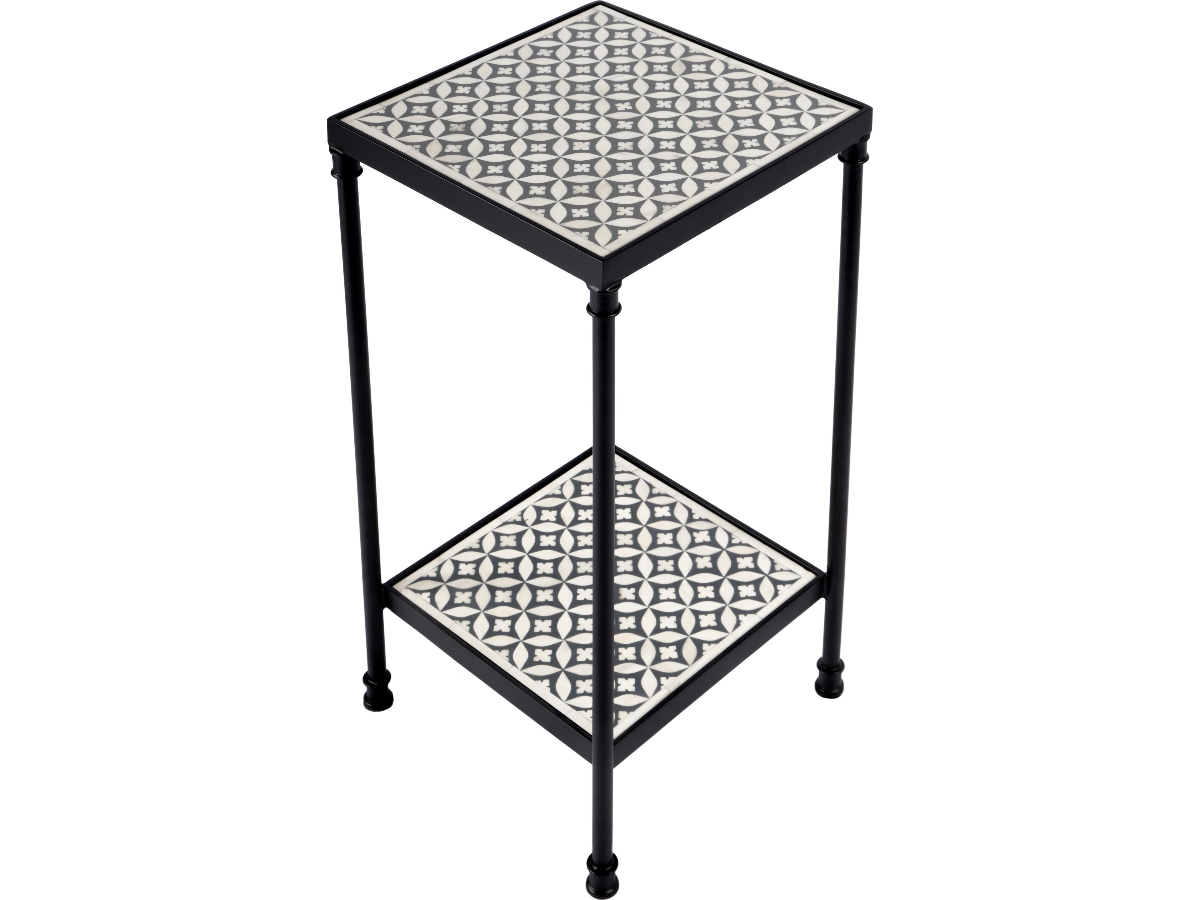 Butler Lana Square Resin Gray Bone Inlay End Table