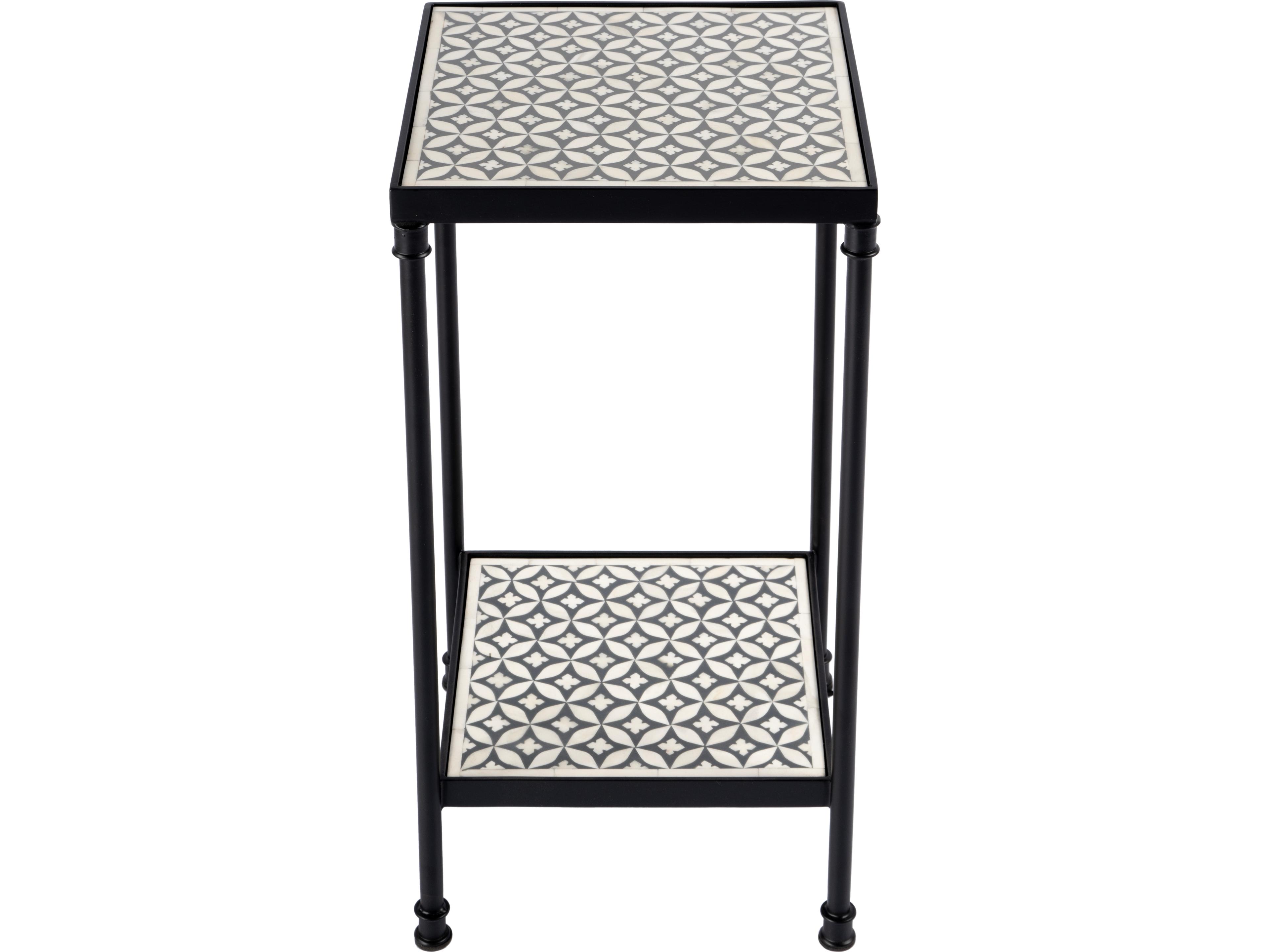 Butler Lana Square Resin Gray Bone Inlay End Table