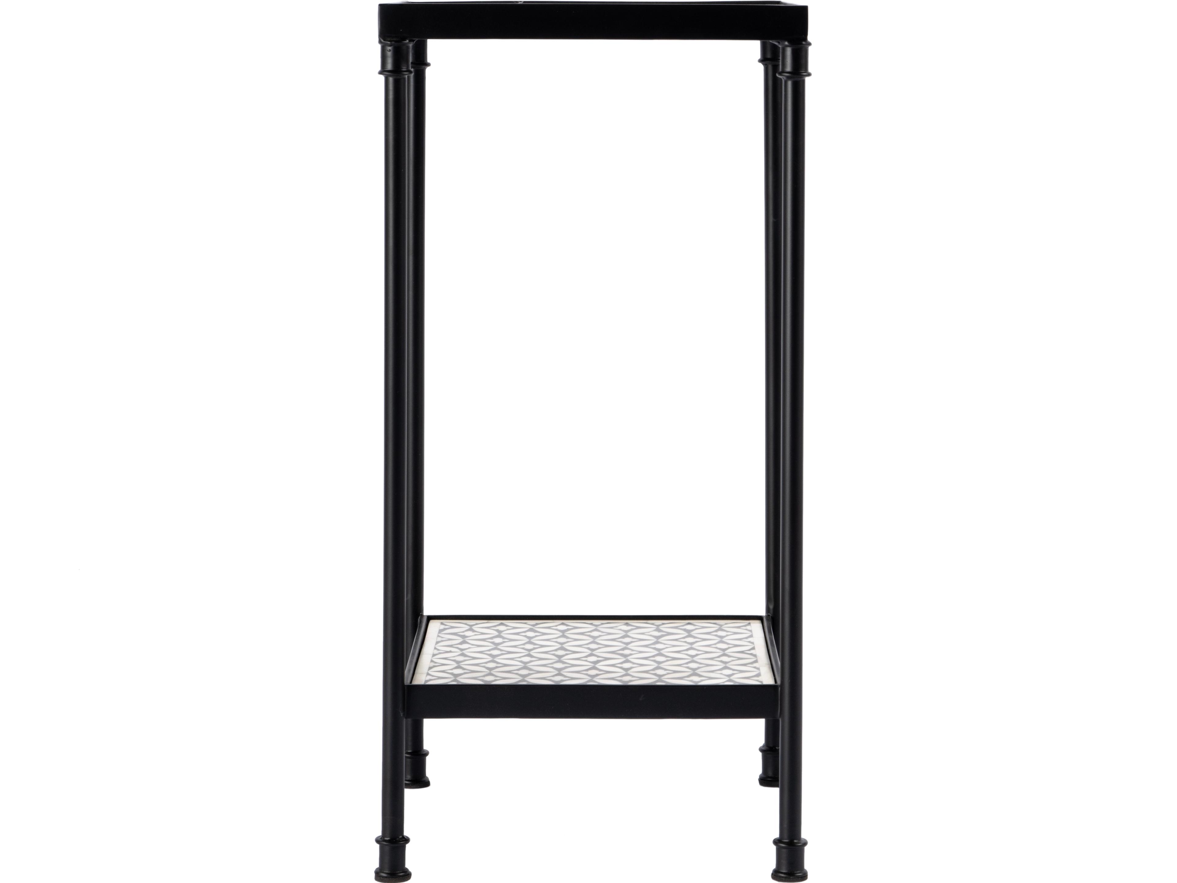 Butler Lana Square Resin Gray Bone Inlay End Table