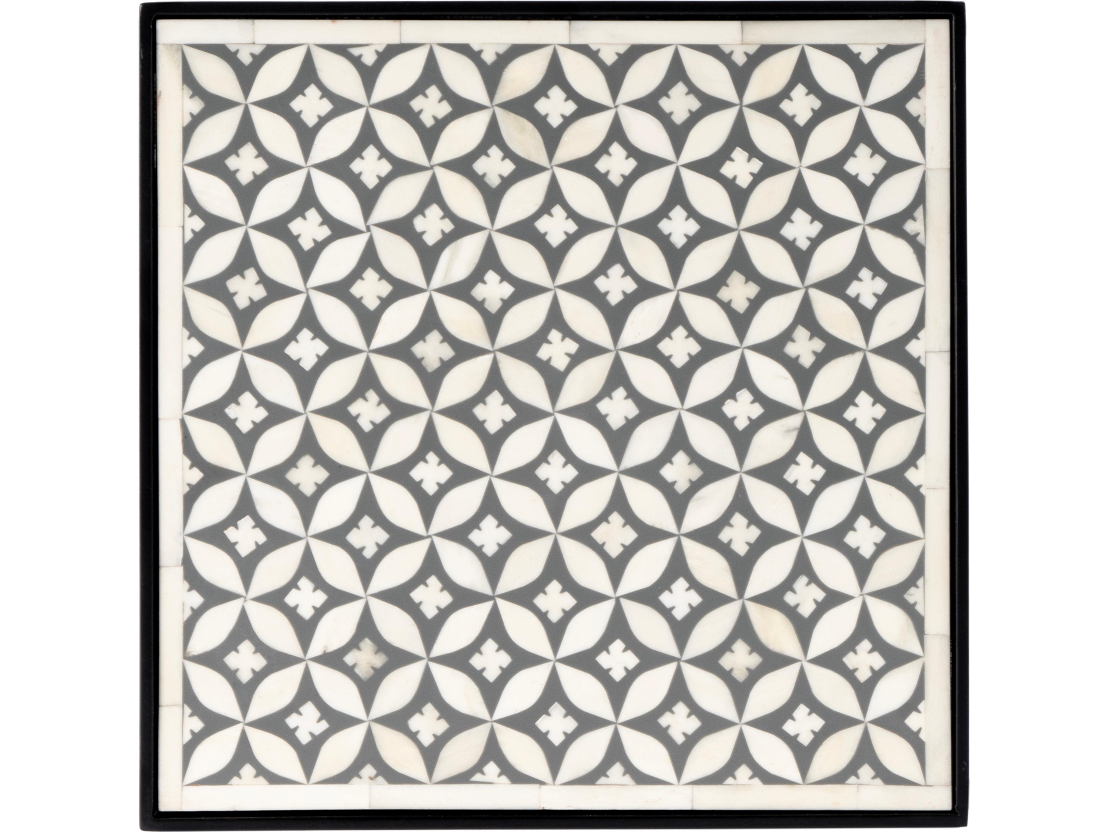 Butler Lana Square Resin Gray Bone Inlay End Table