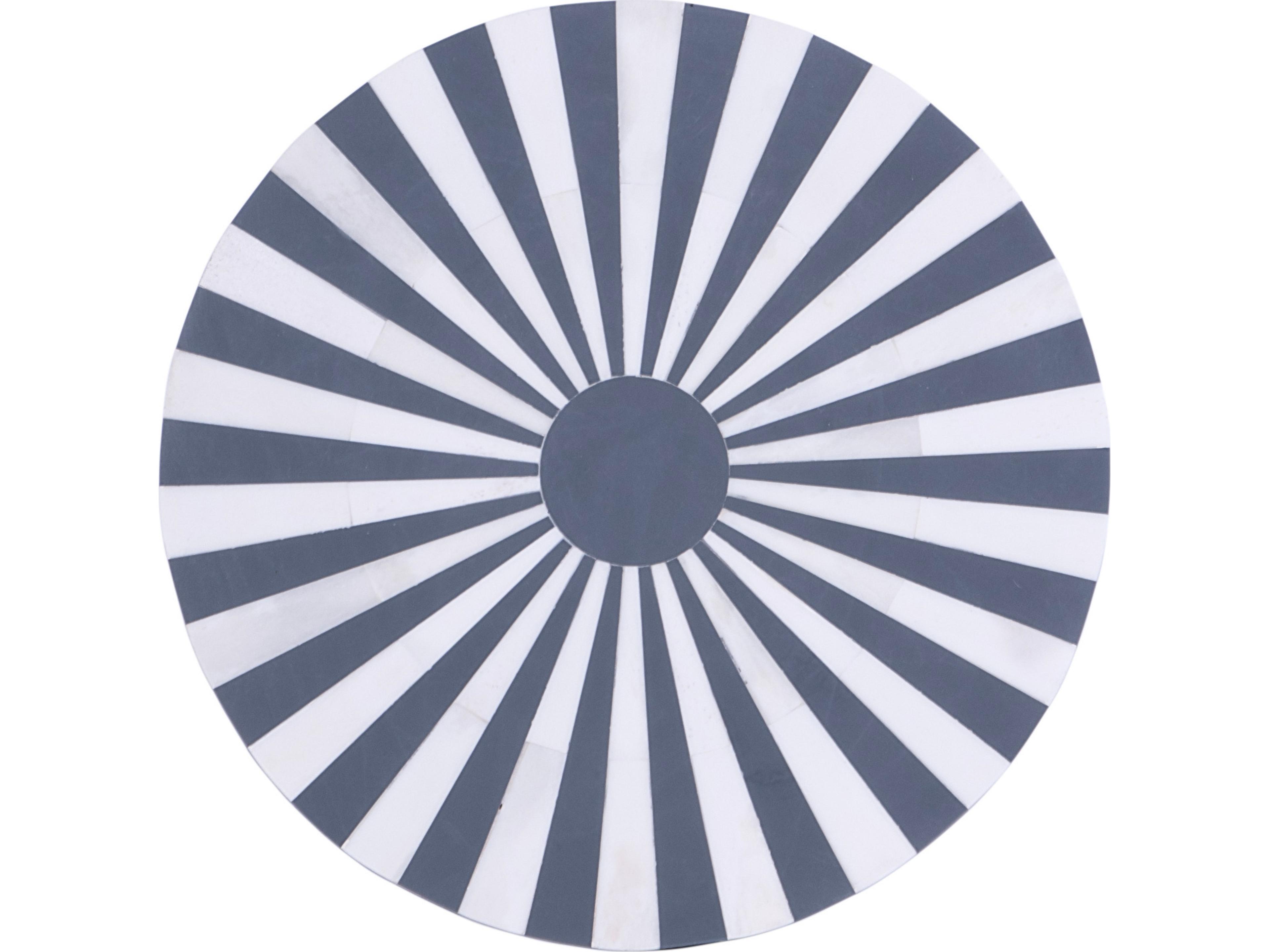 Butler Zane Round Resin Gray Bone Inlay End Table