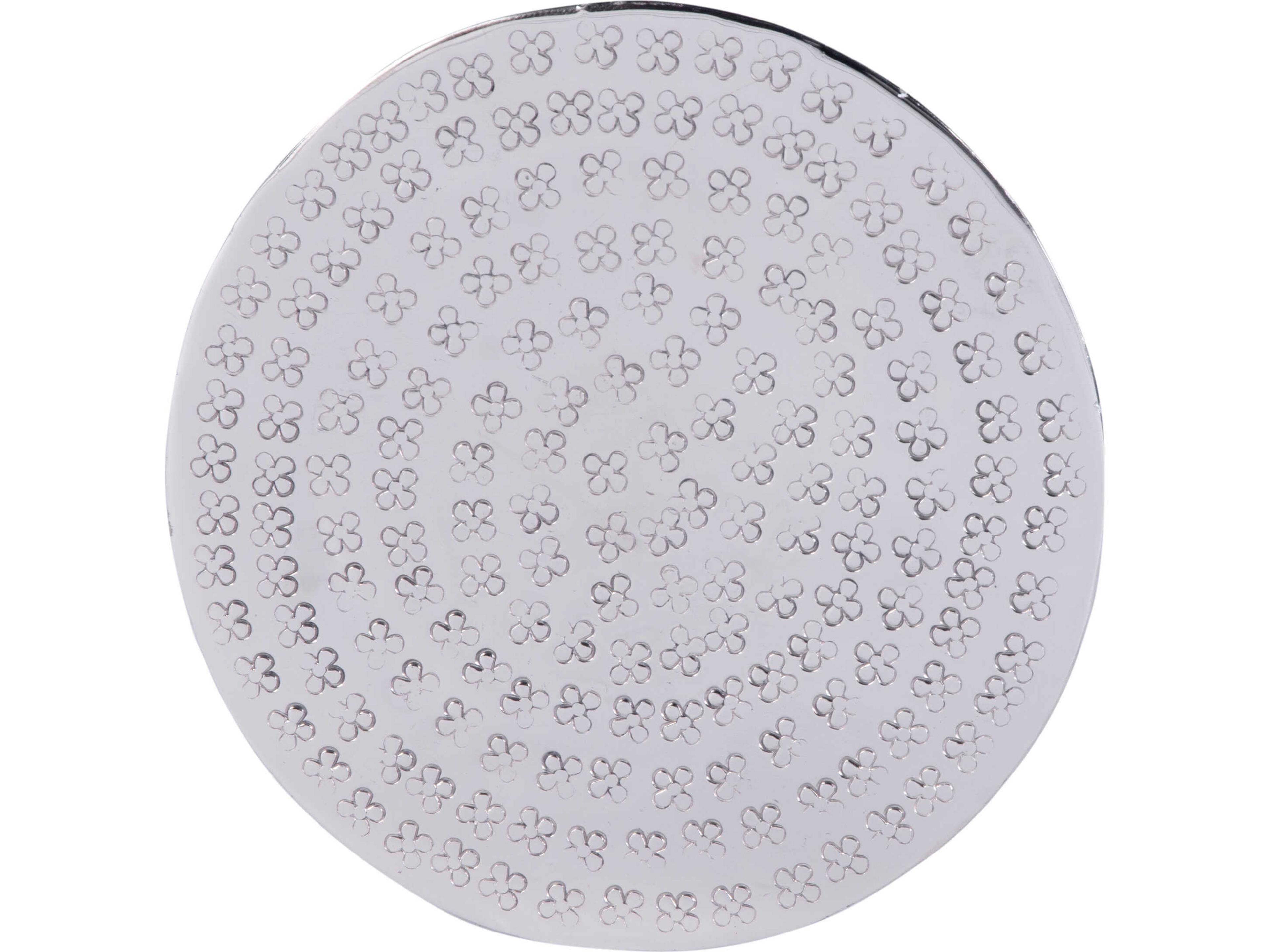 Butler Hudson Round Metal Silver End Table