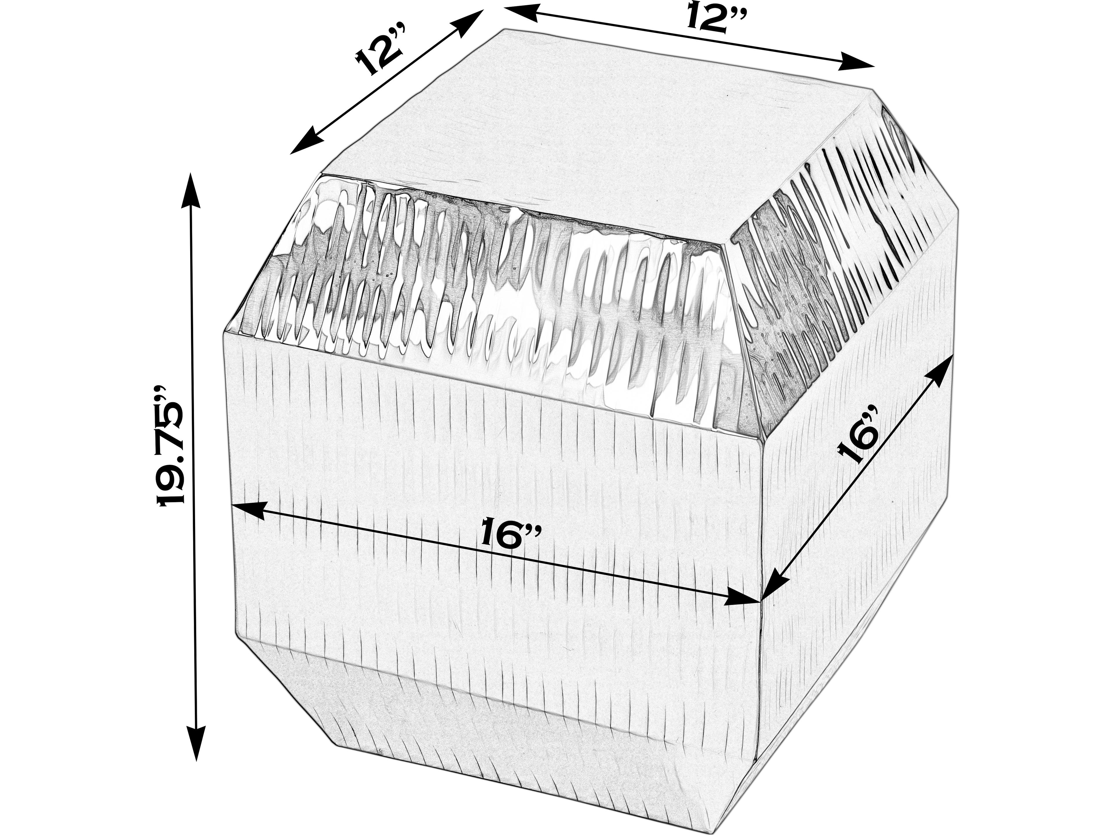 Butler Kessel Square Steel Silver End Table