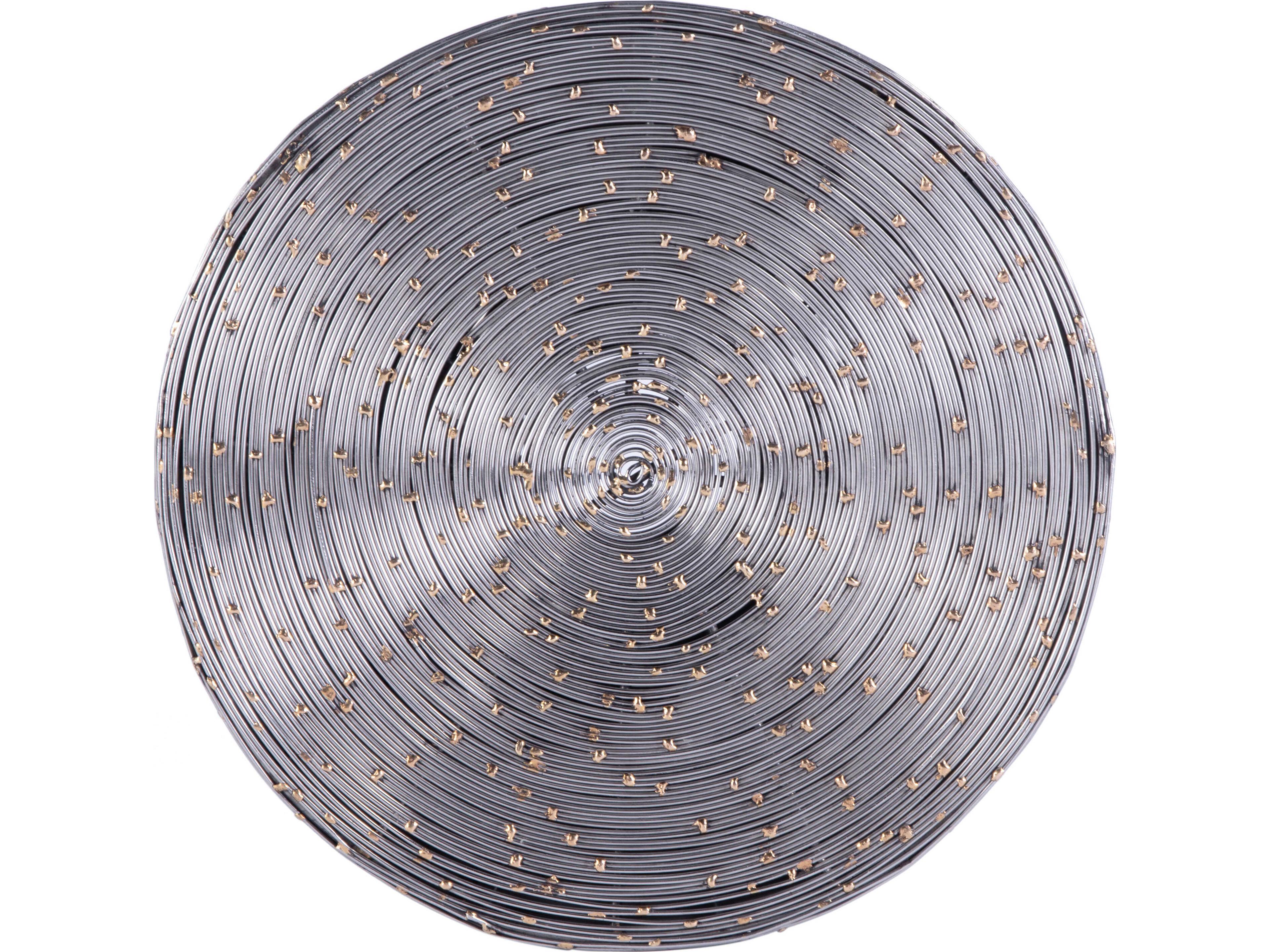 Butler Angelo Round Metal Silver End Table