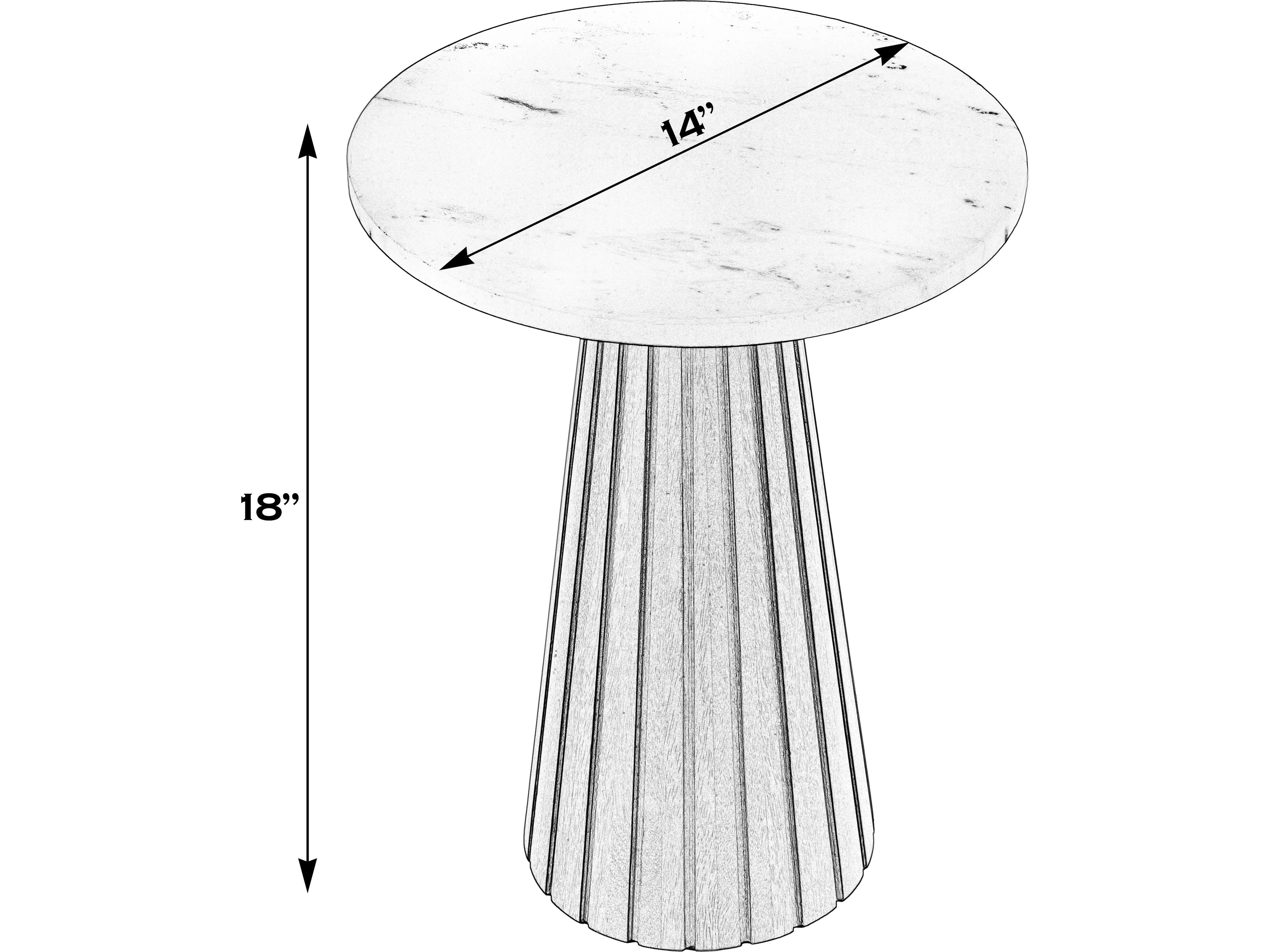 Butler Dara Round Marble And Metal End Table