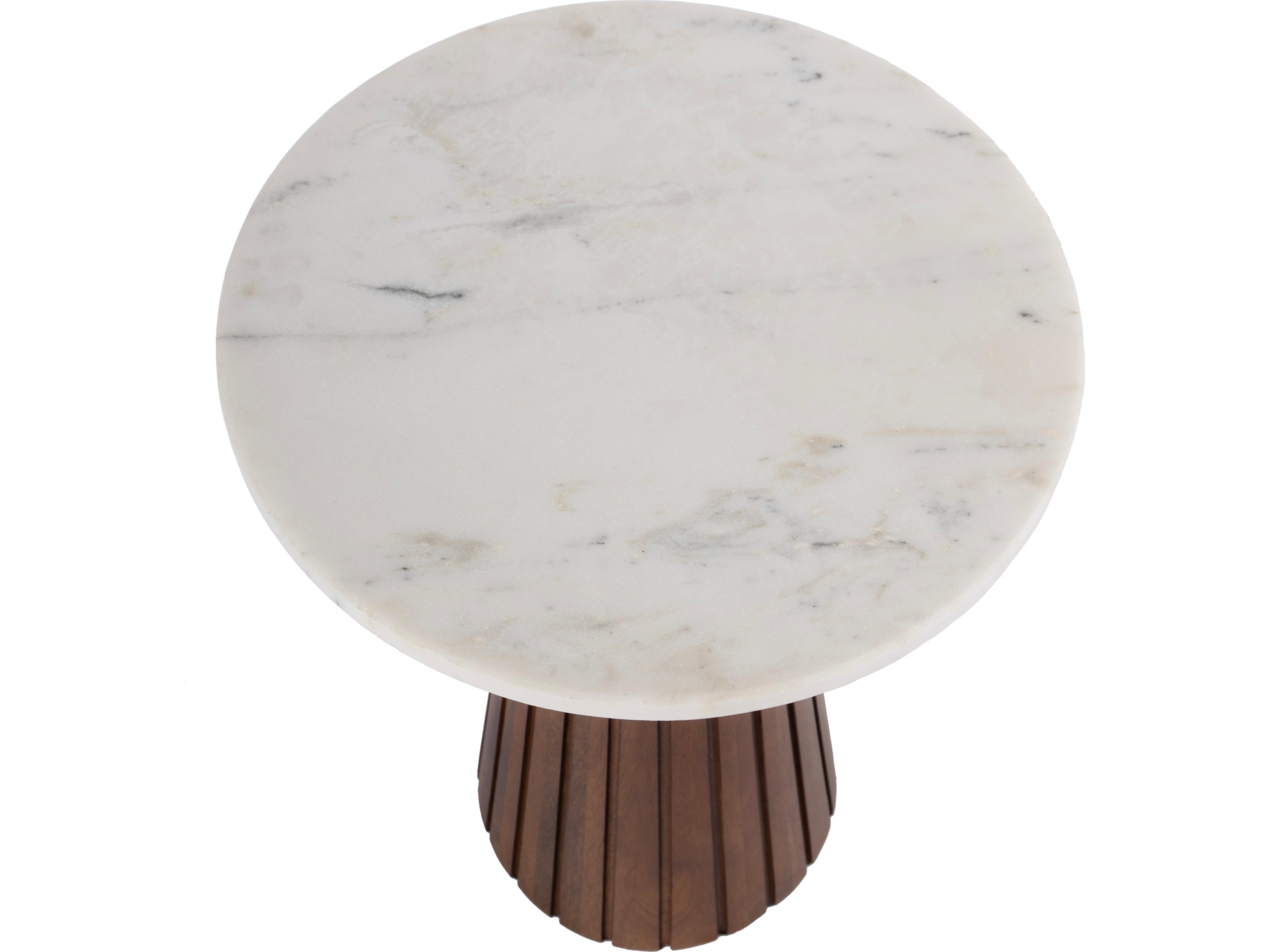 Butler Dara Round Marble And Metal End Table