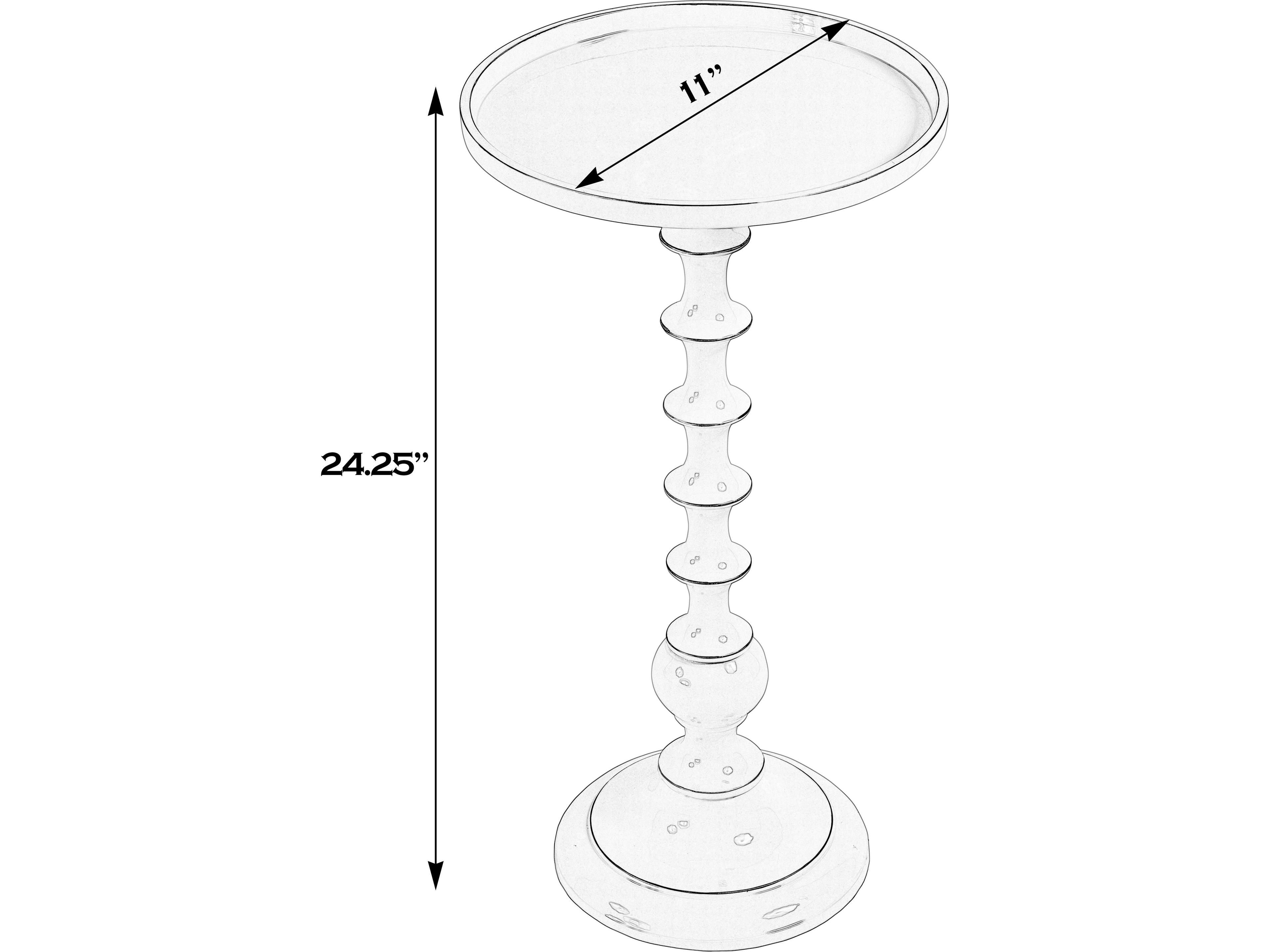 Butler Mia Round Metal White End Table