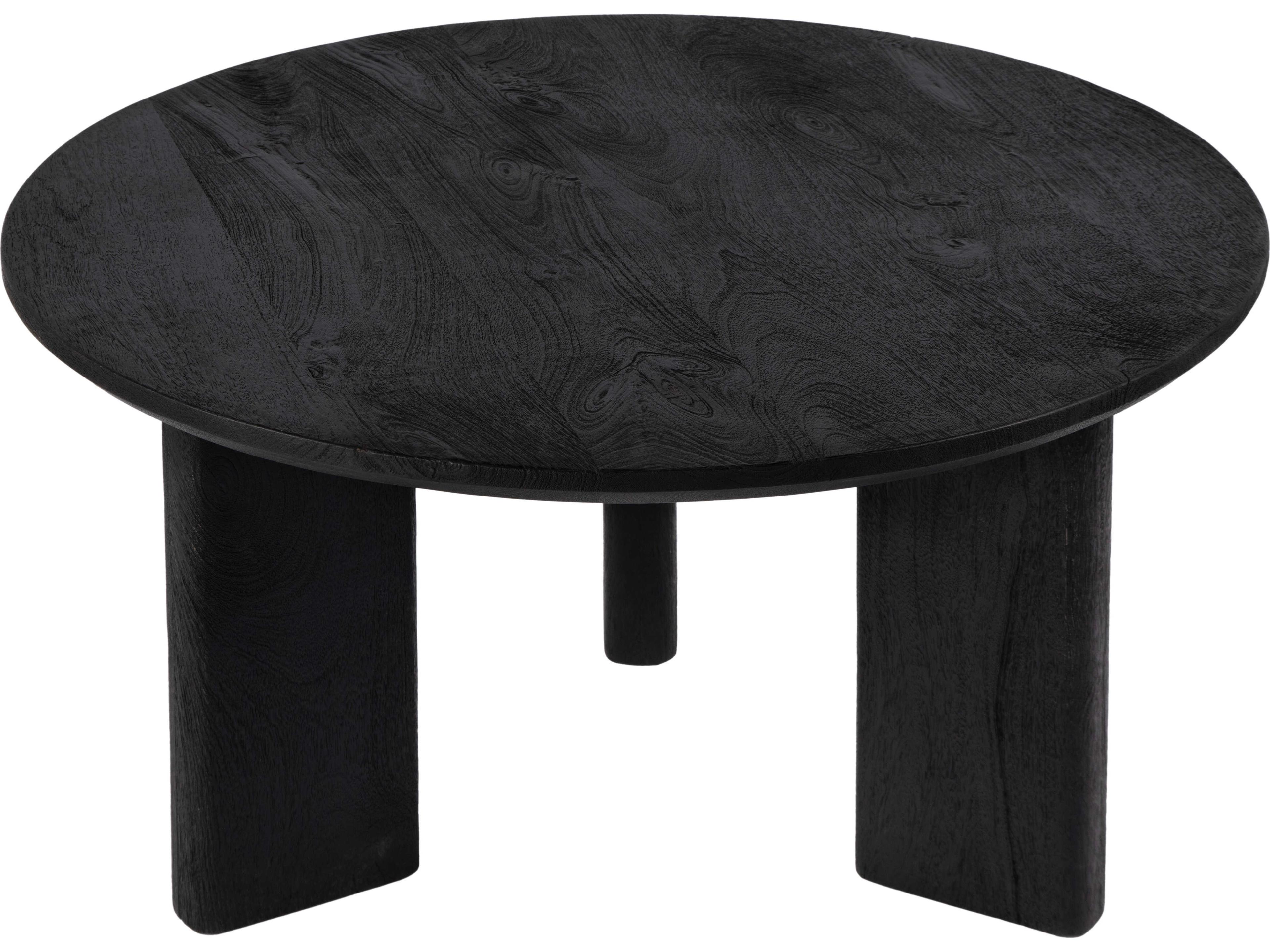 Jenni Round Wood Black Coffee Table