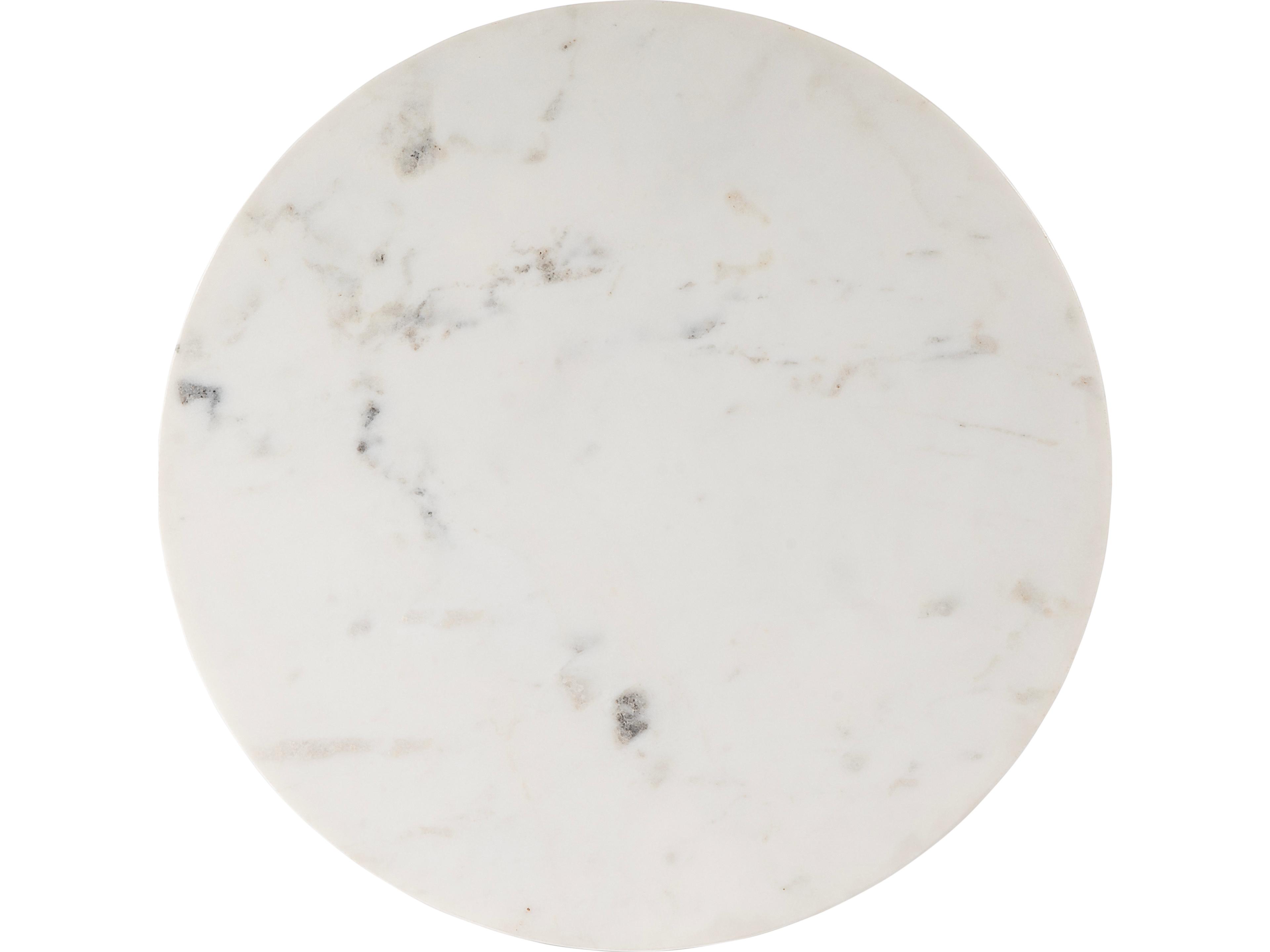 Butler Shea Round Marble And Metal End Table