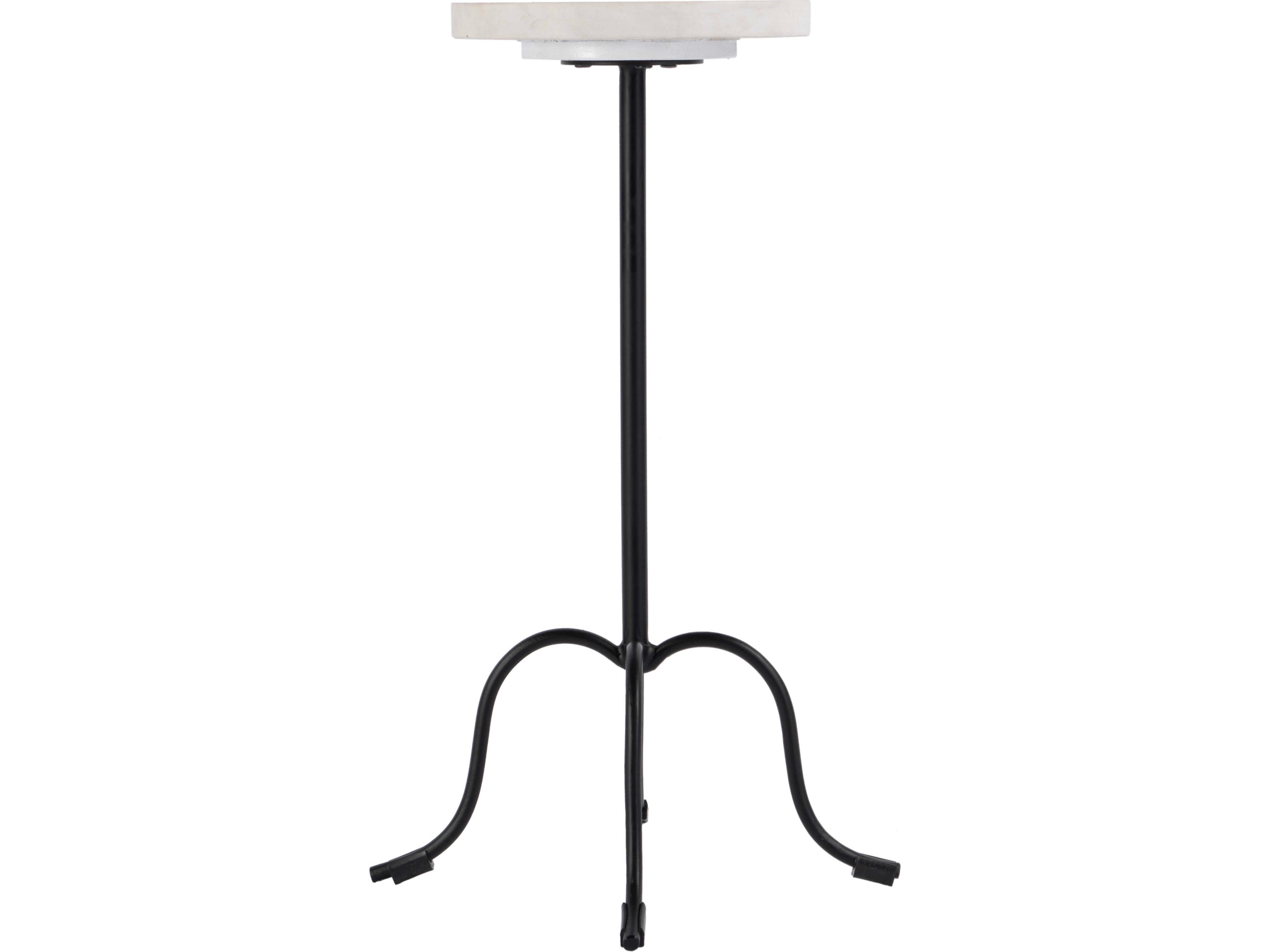 Butler Berlin Round Marble White Black End Table