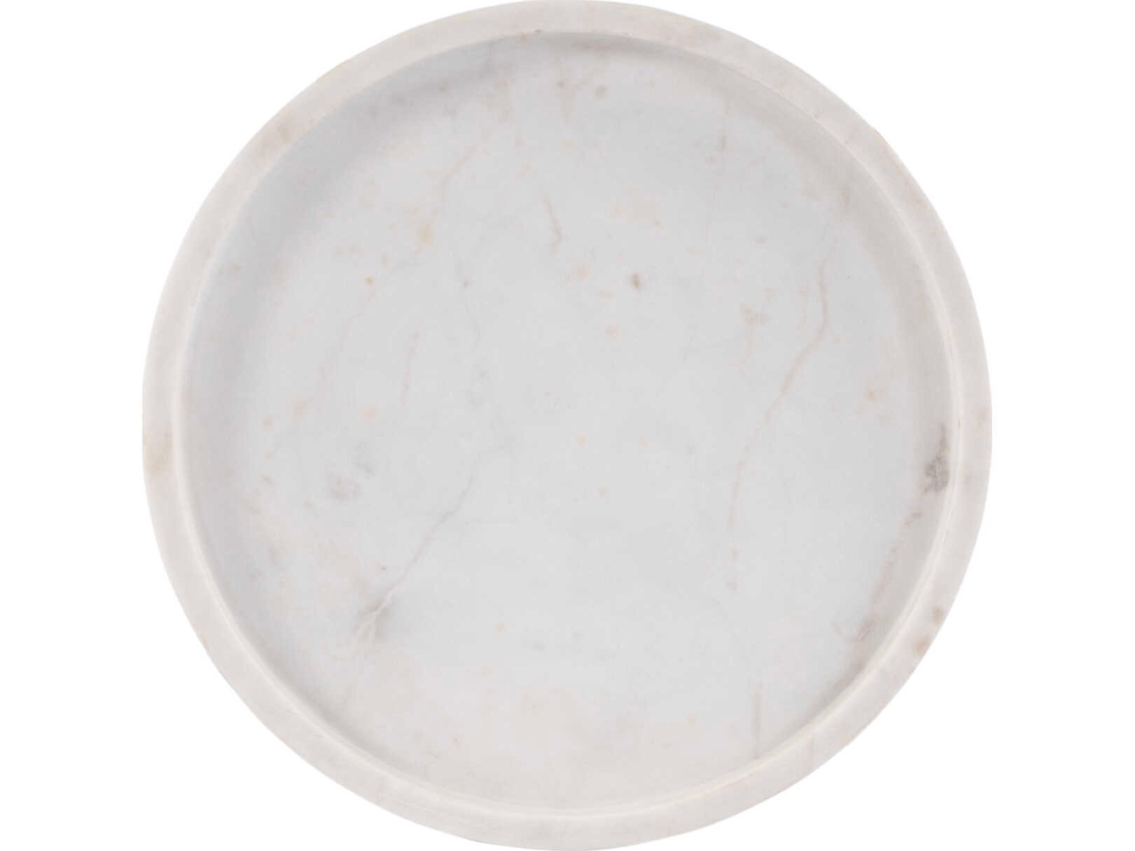 Butler Berlin Round Marble White Black End Table