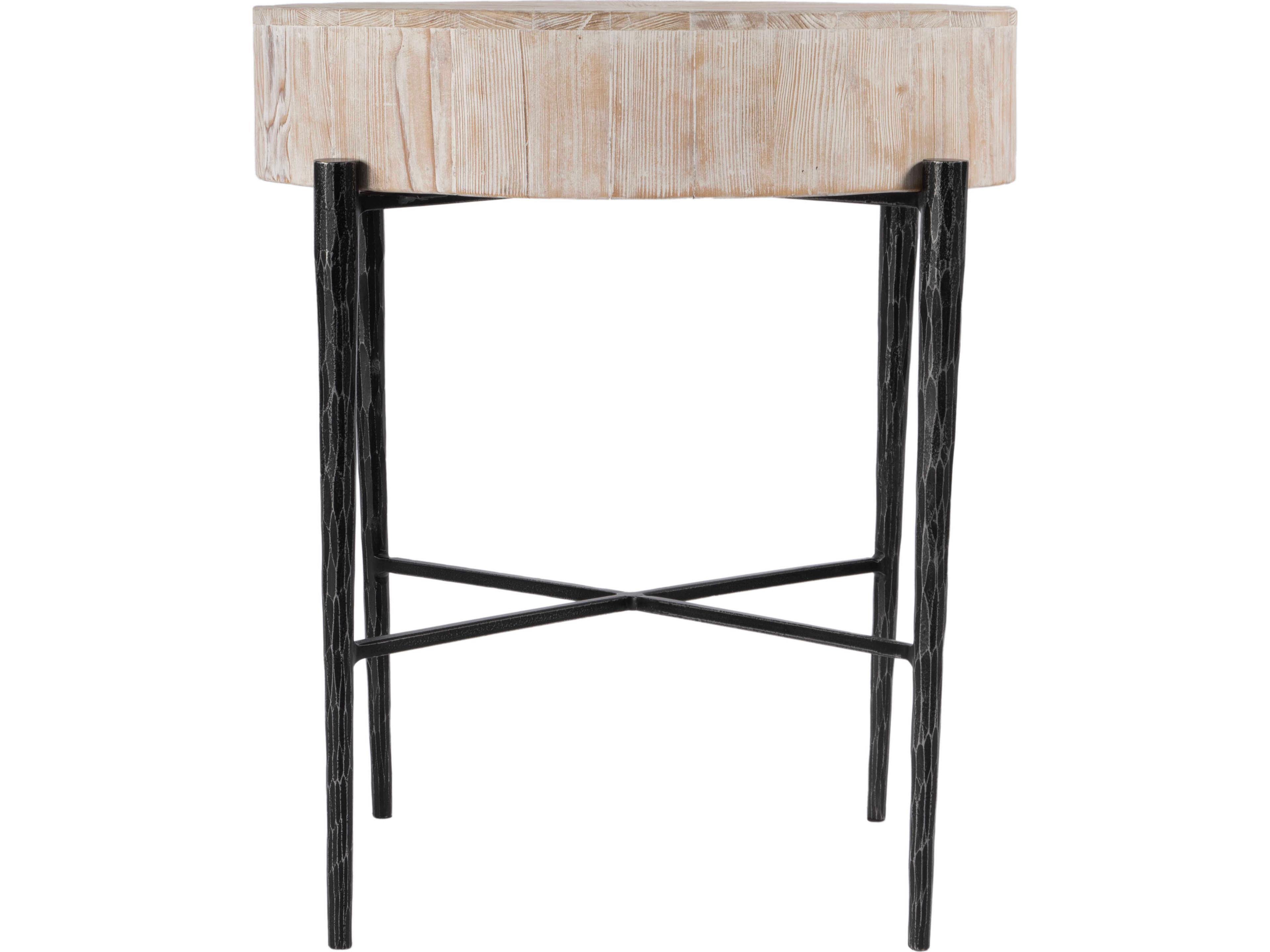 Butler Akemi Round Wood Light Brown End Table