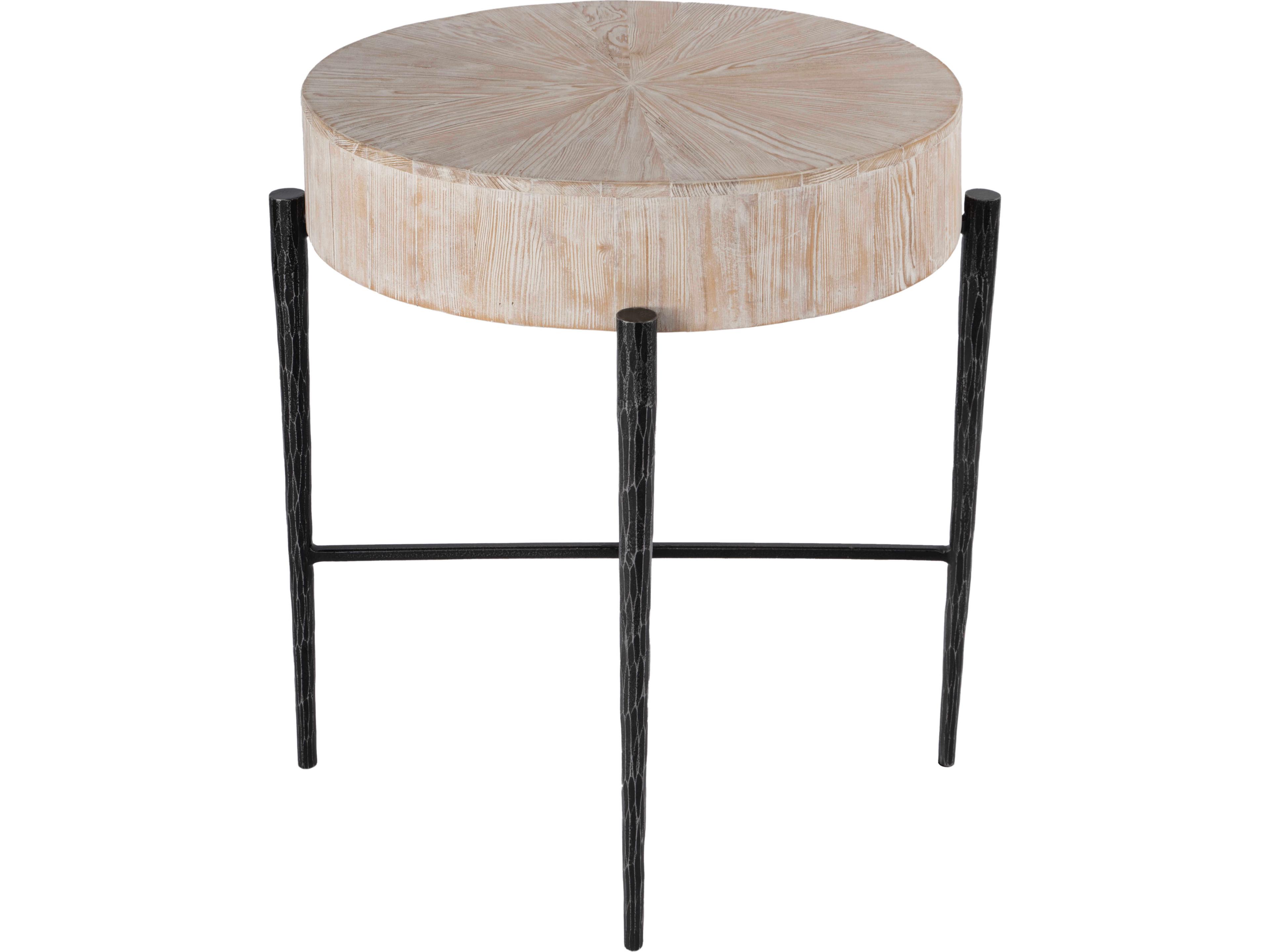 Butler Akemi Round Wood Light Brown End Table