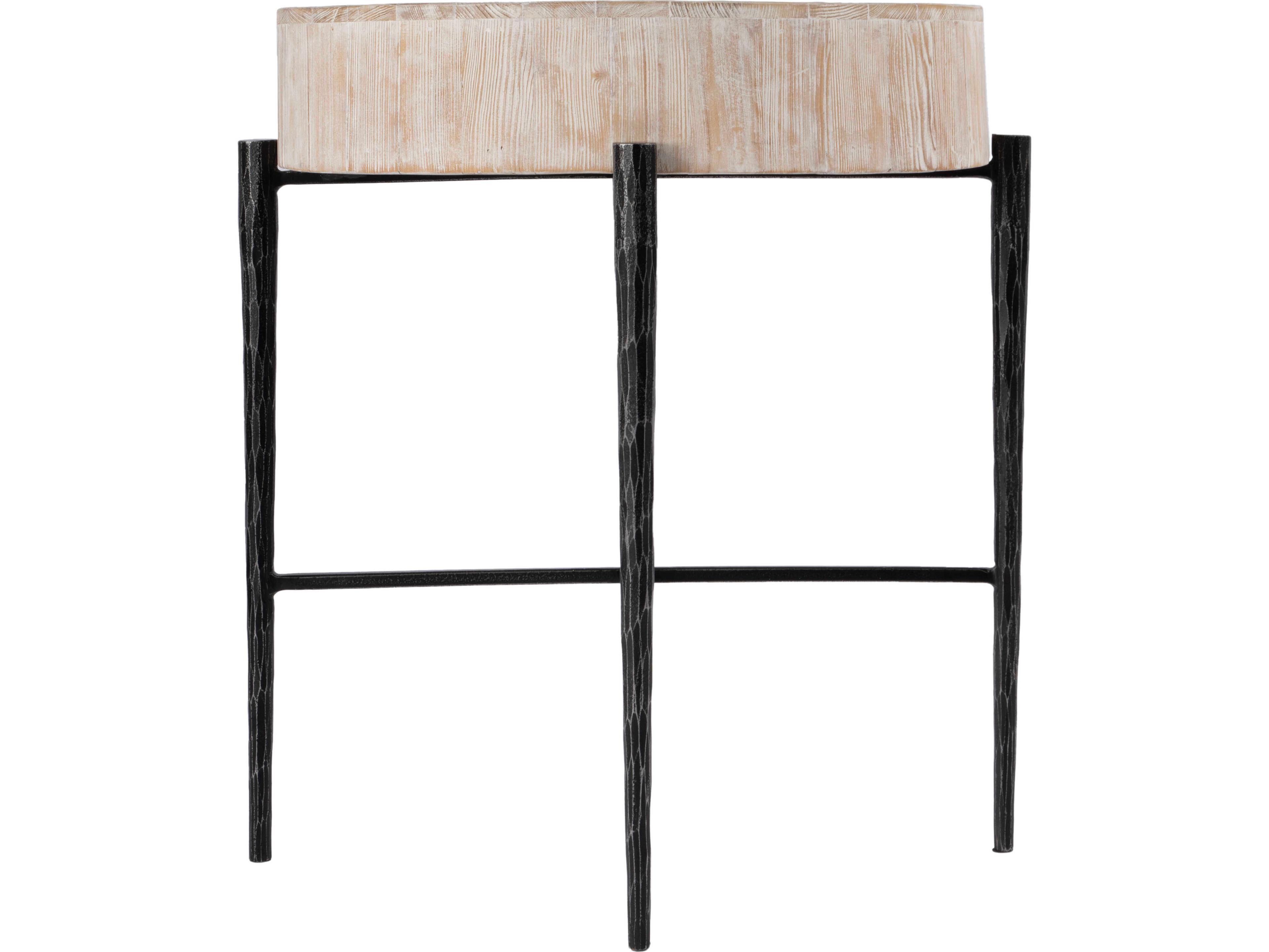 Butler Akemi Round Wood Light Brown End Table