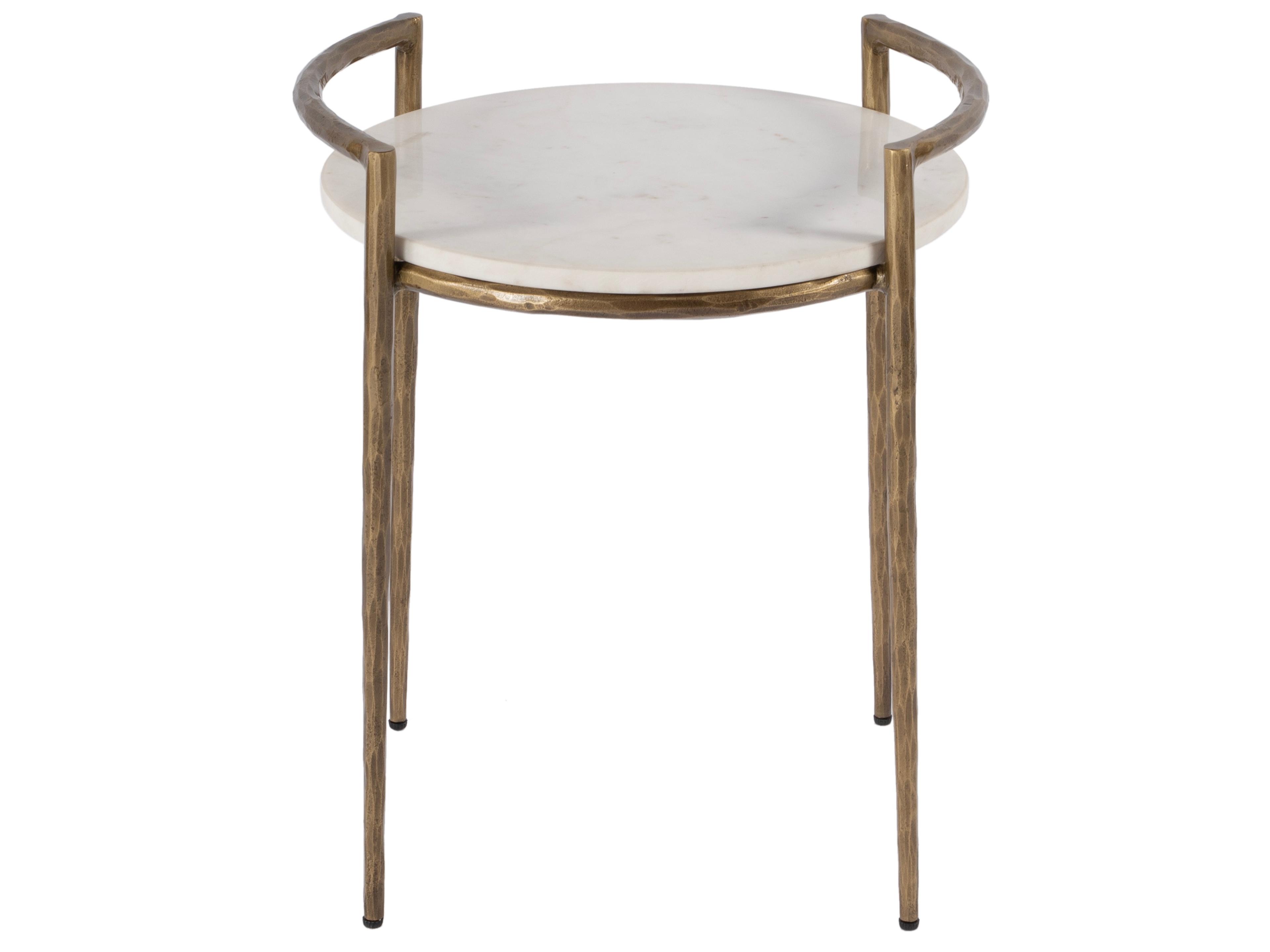 Butler Madlyn Round Marble And Metal End Table