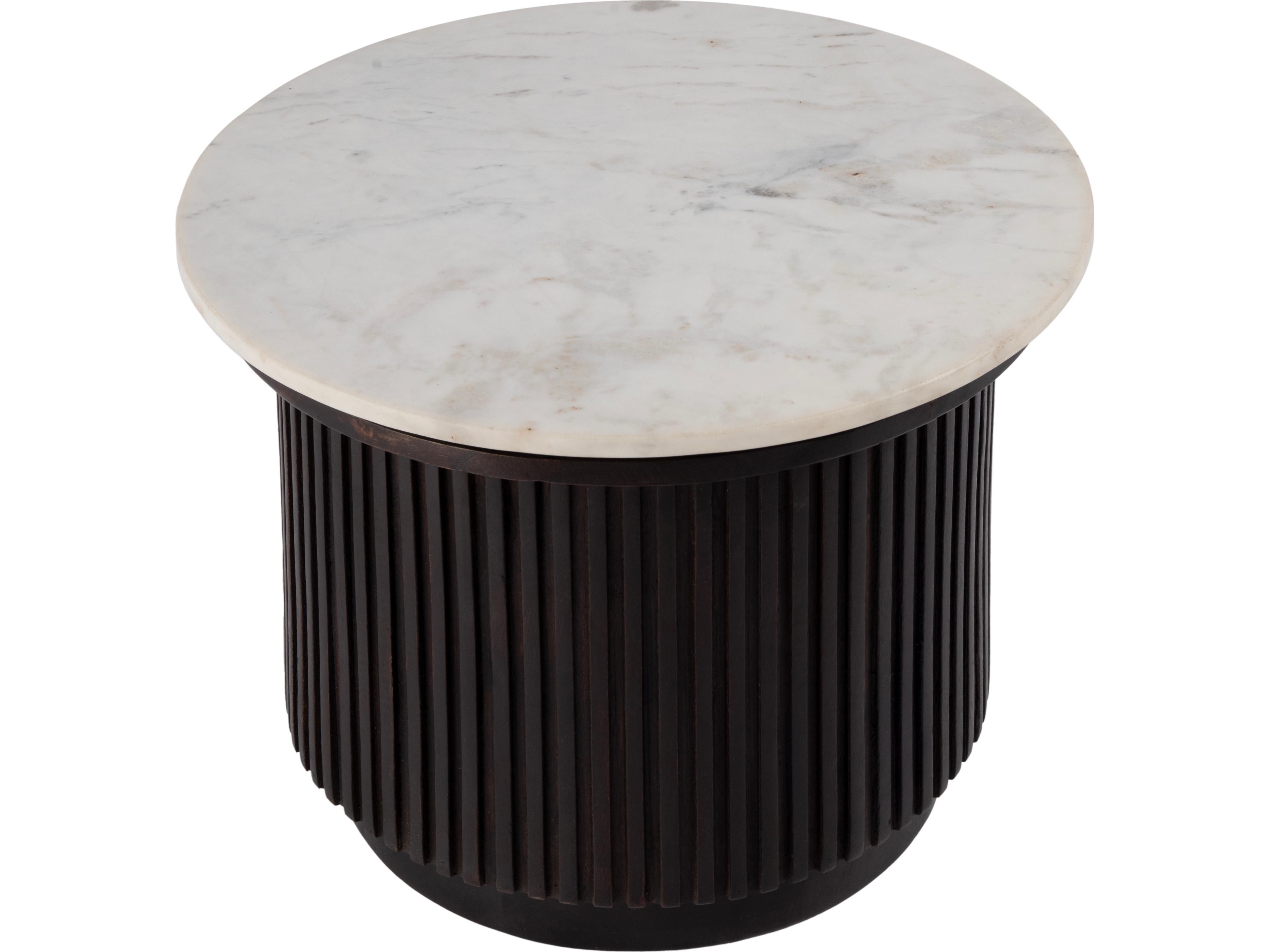 Butler Georgia Round Marble And Metal End Table
