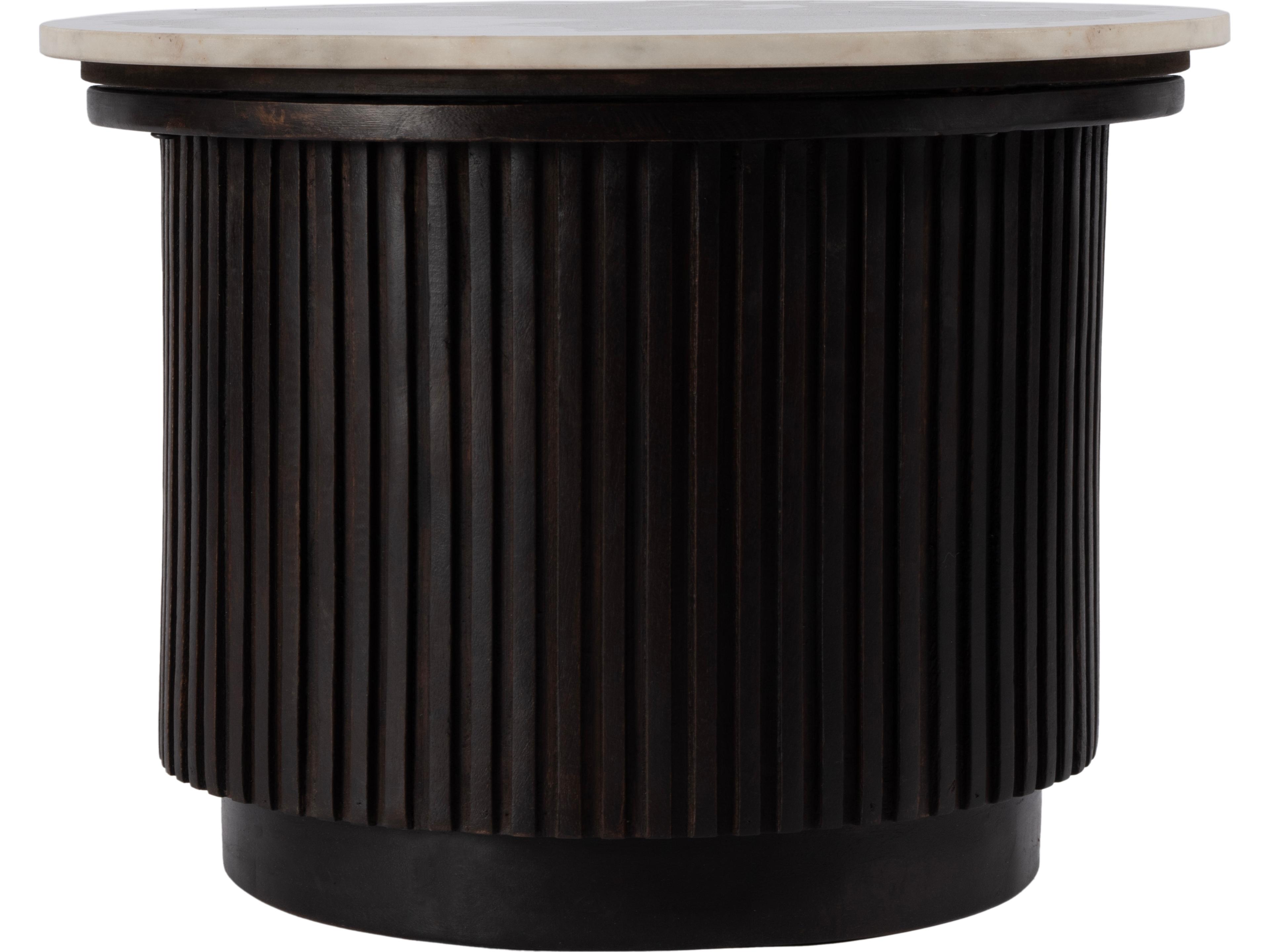 Butler Georgia Round Marble And Metal End Table