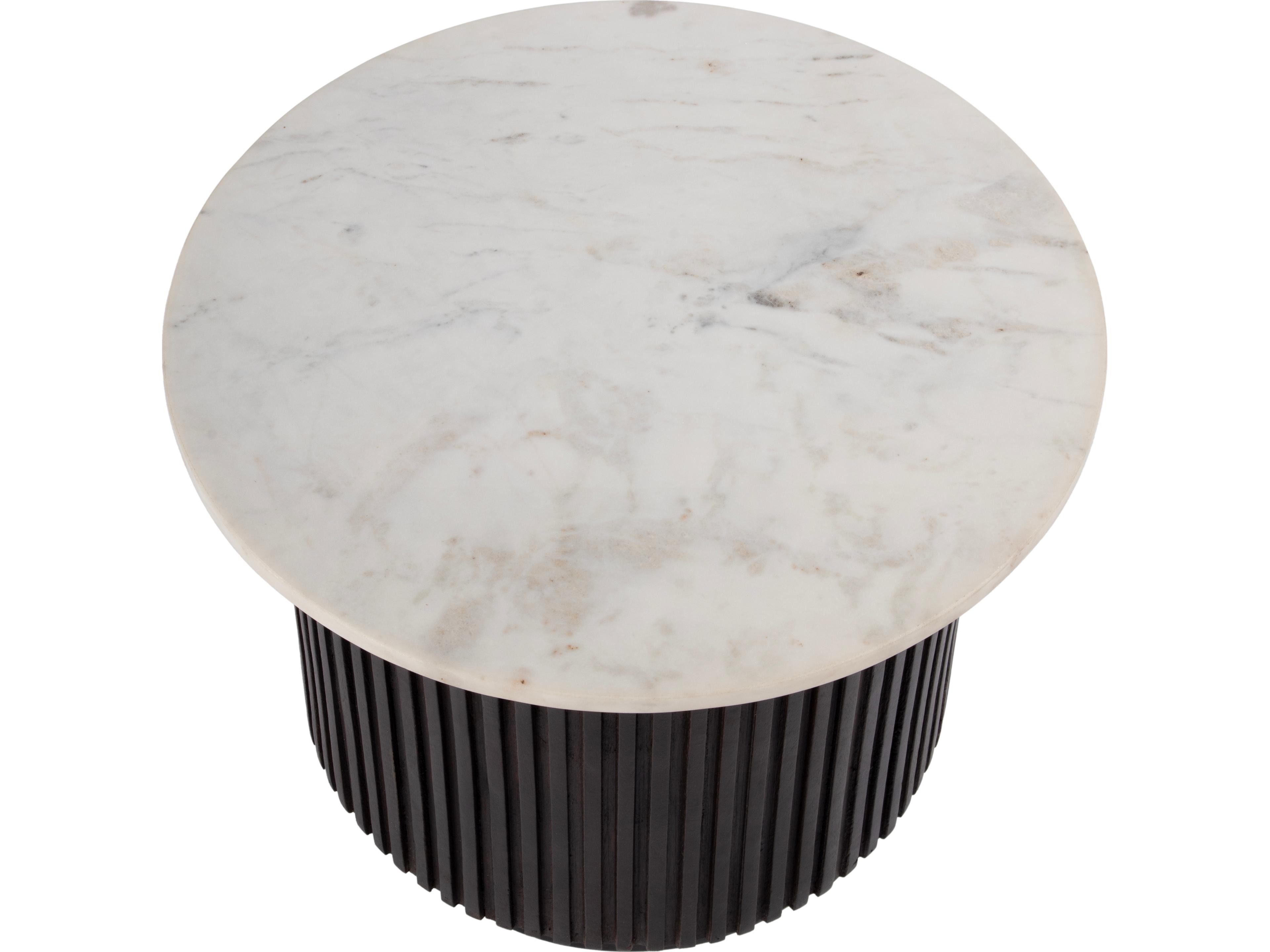 Butler Georgia Round Marble And Metal End Table