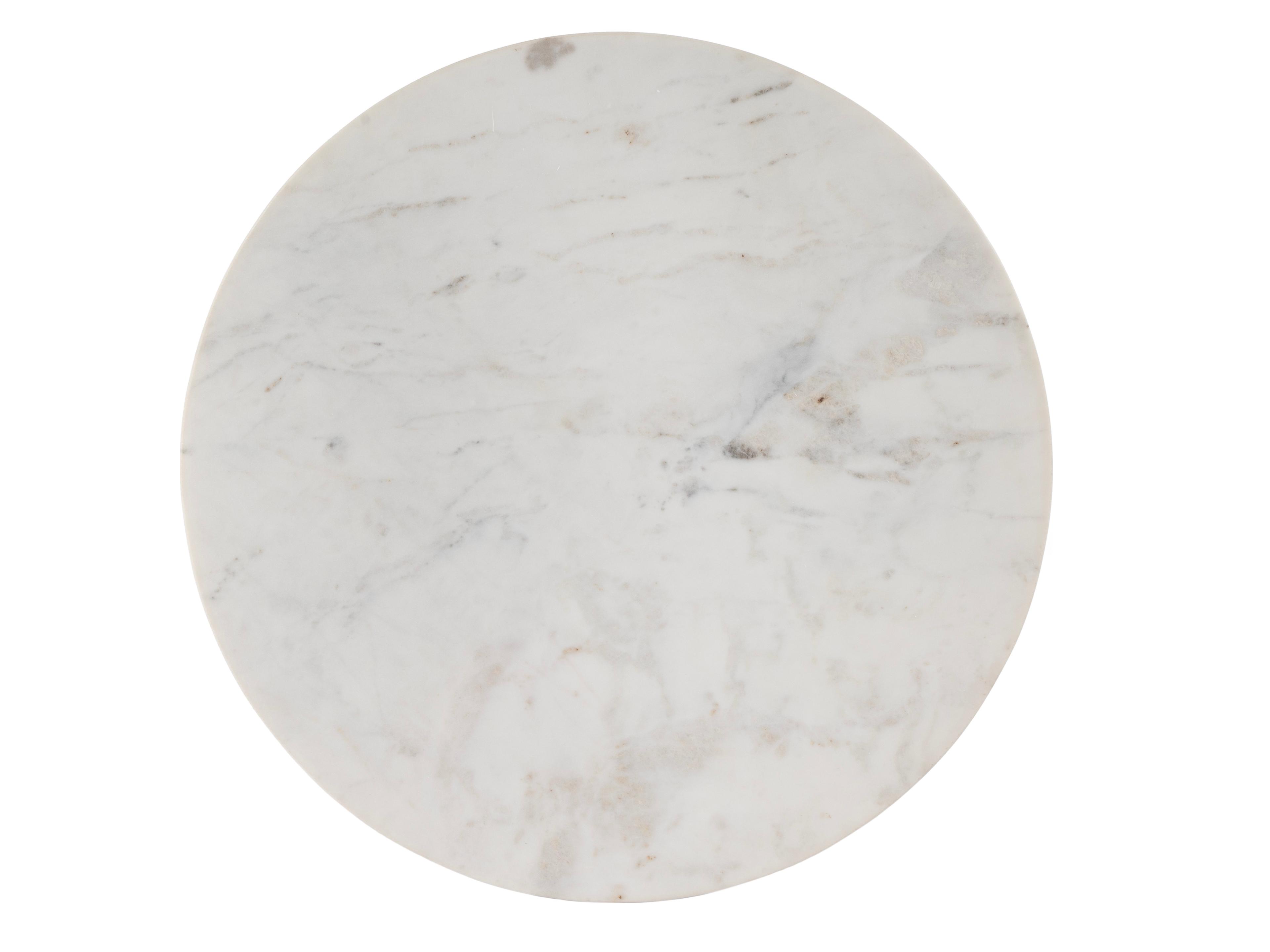 Butler Georgia Round Marble And Metal End Table