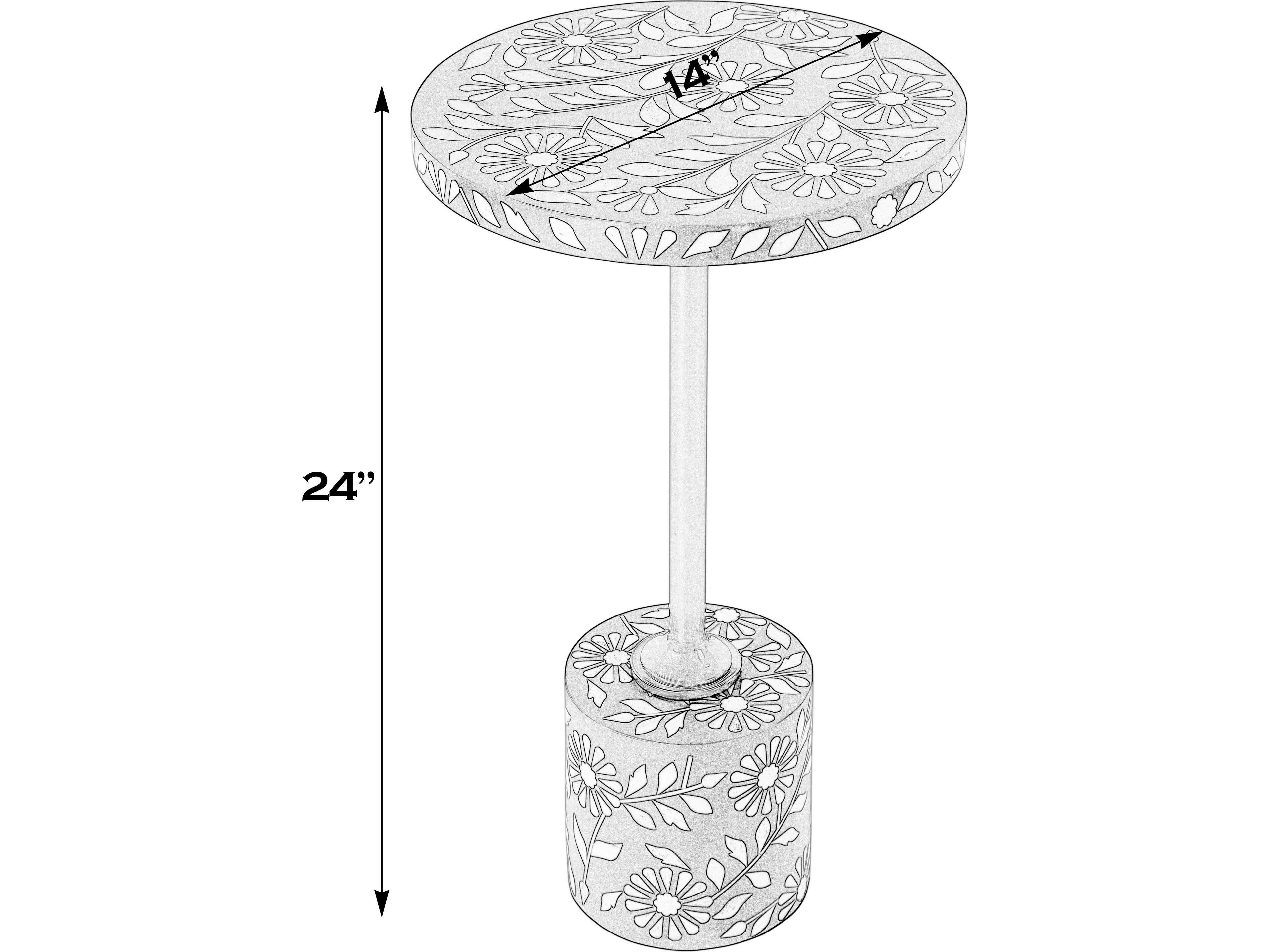 Butler Bethel Round Blue End Table