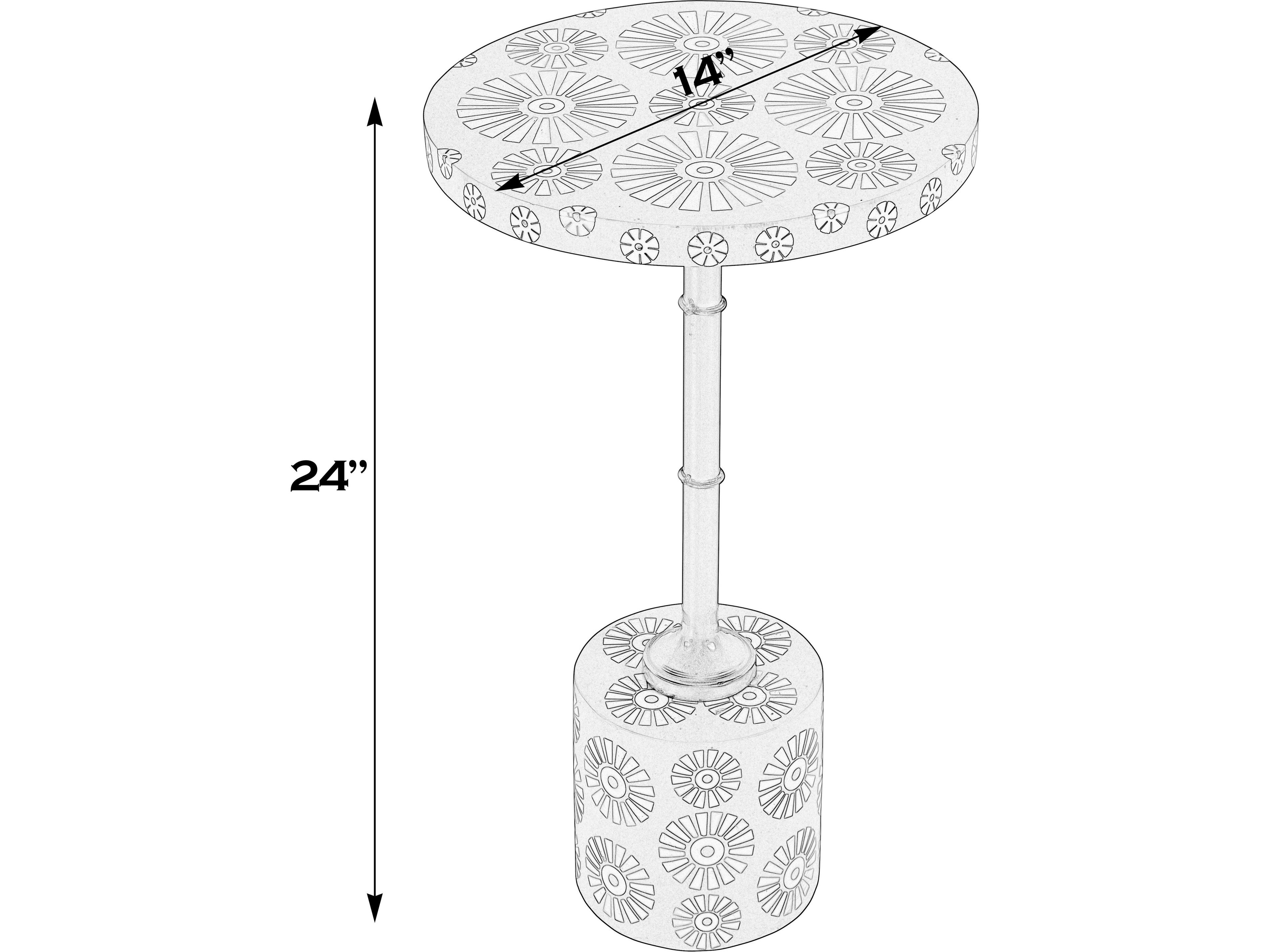 Butler Bethel Round Resin Pink End Table